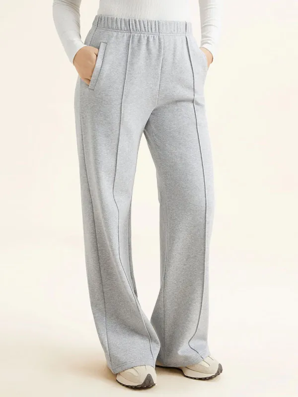 Fleece Pin-Tucks Wide Leg Sweatpants sold by ogl move
