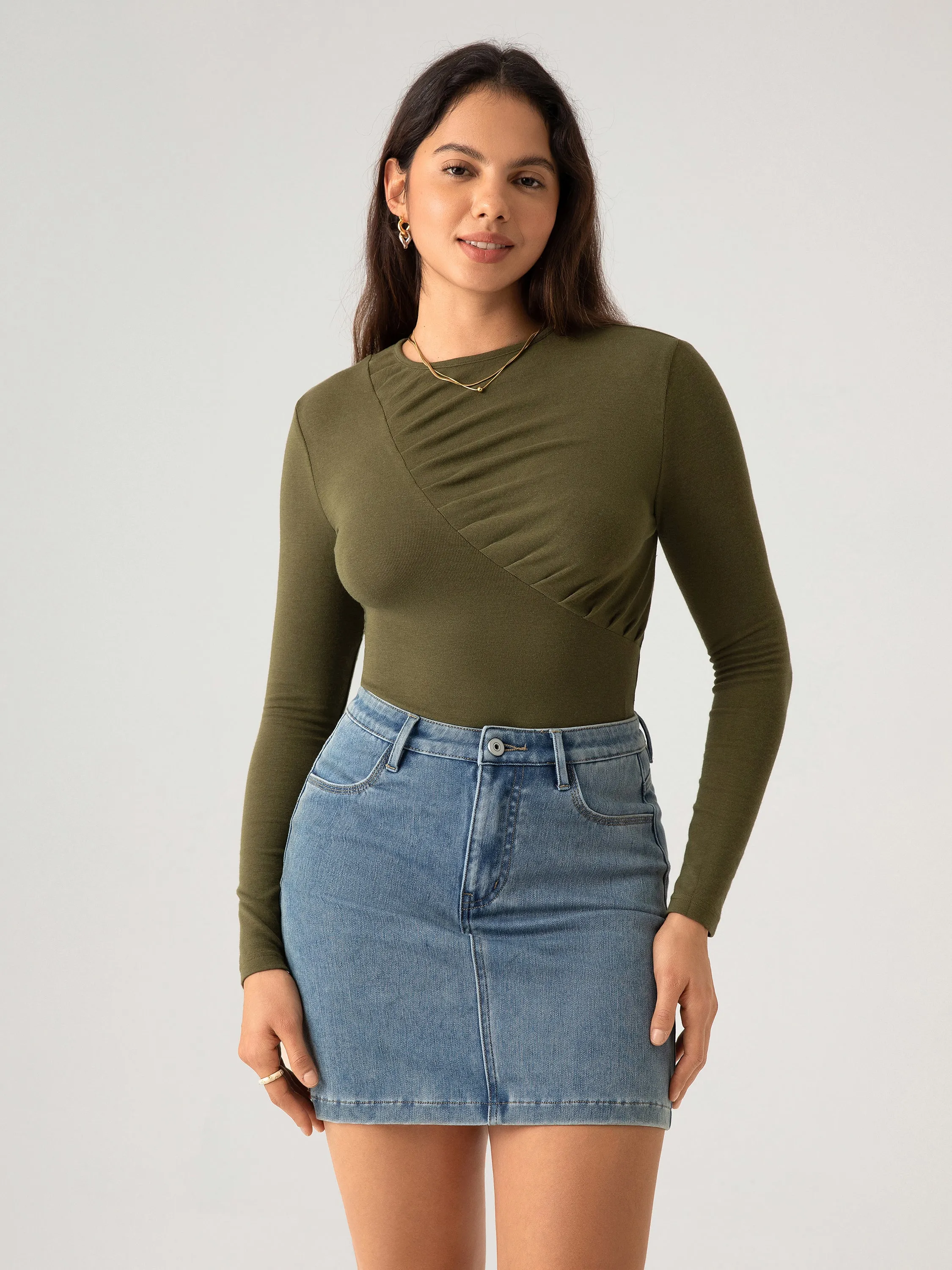 Asymmetrical Tucks Top sold by ogl move product image thumbnail 3