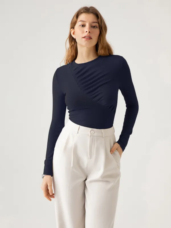 Asymmetrical Tucks Top sold by ogl move