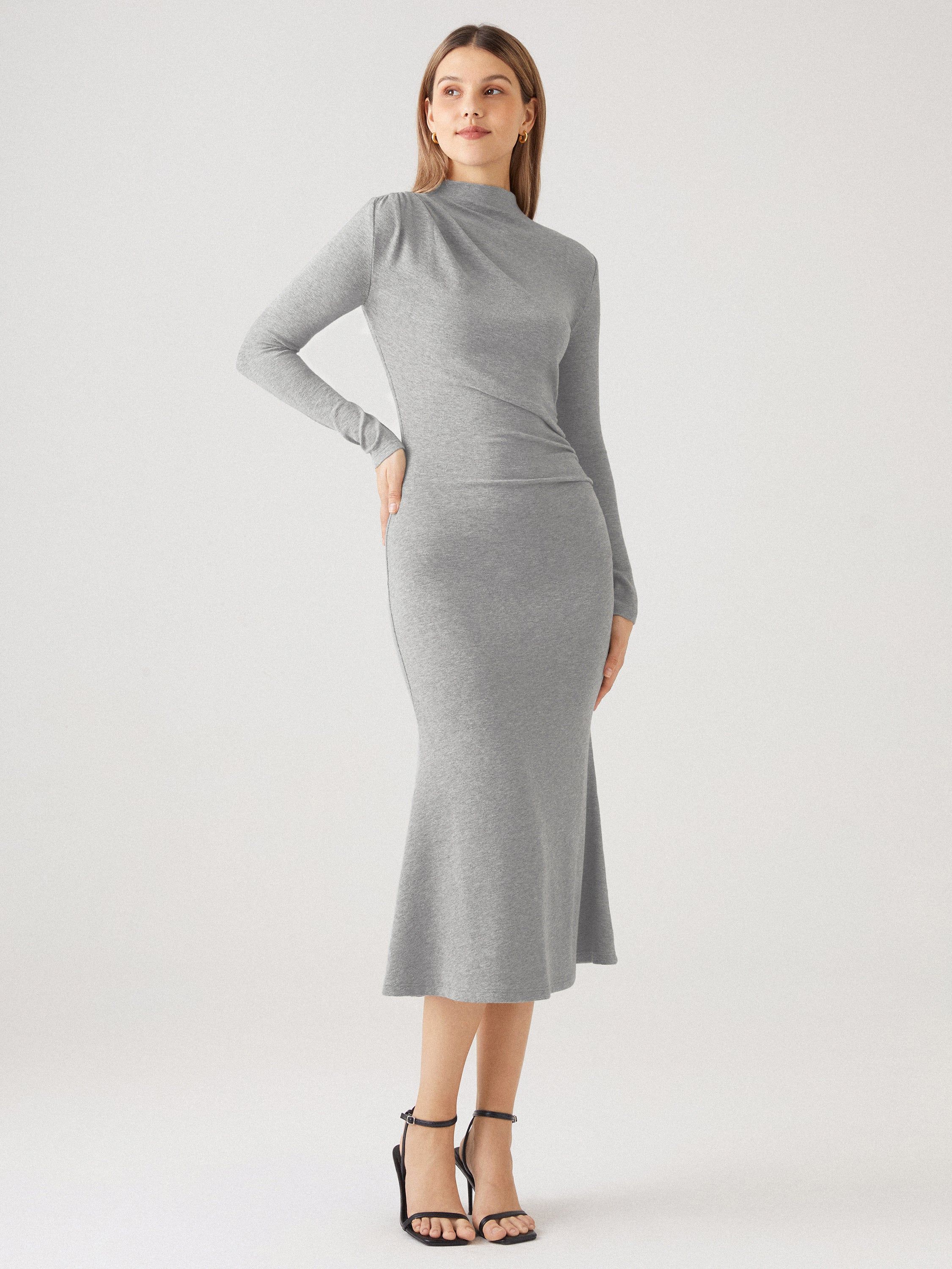 Eco-Mousse® 2.0 Goddess Mockneck Midi Dress sold by ogl move product image thumbnail 4