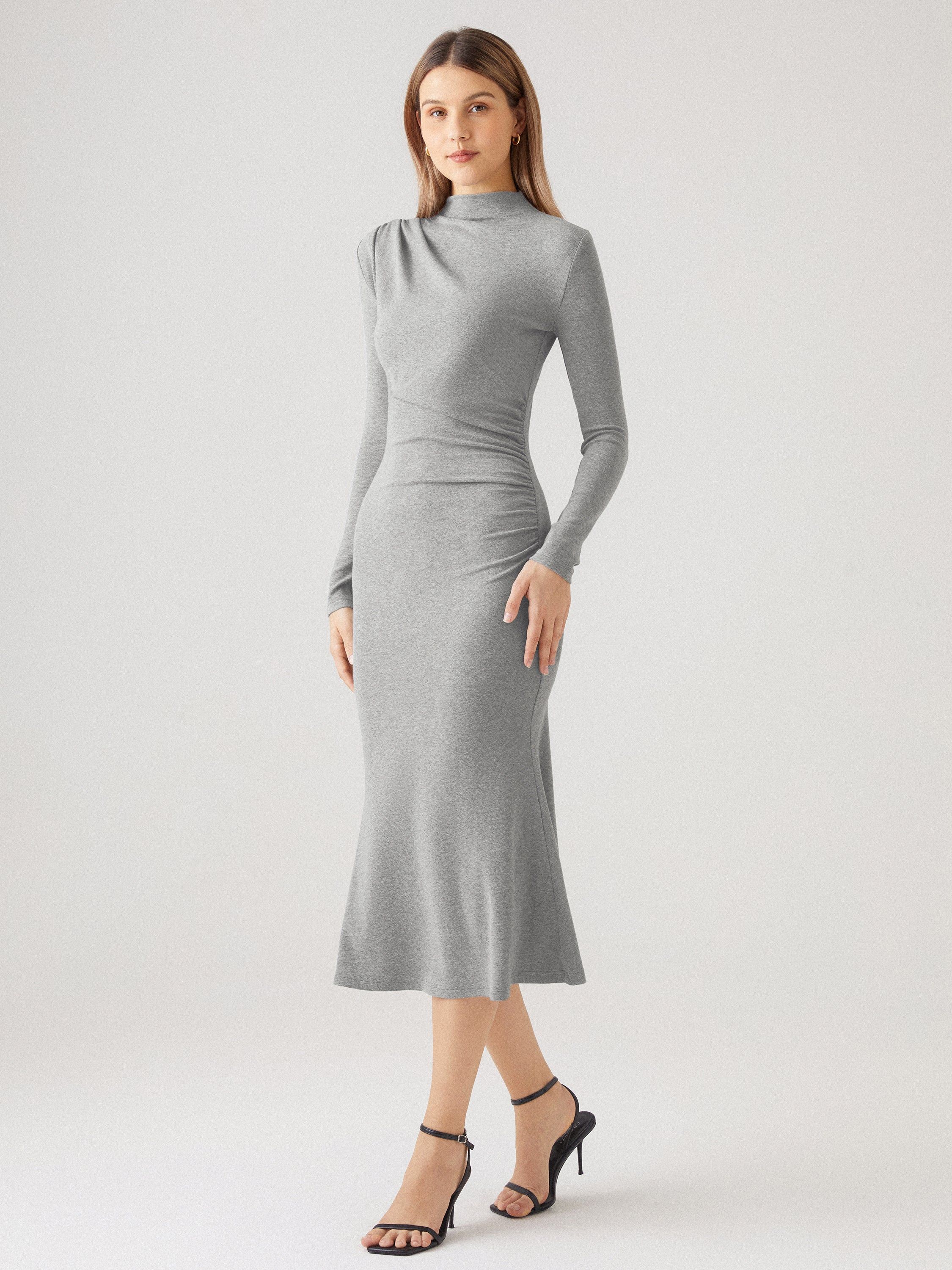 Eco-Mousse® 2.0 Goddess Mockneck Midi Dress sold by ogl move