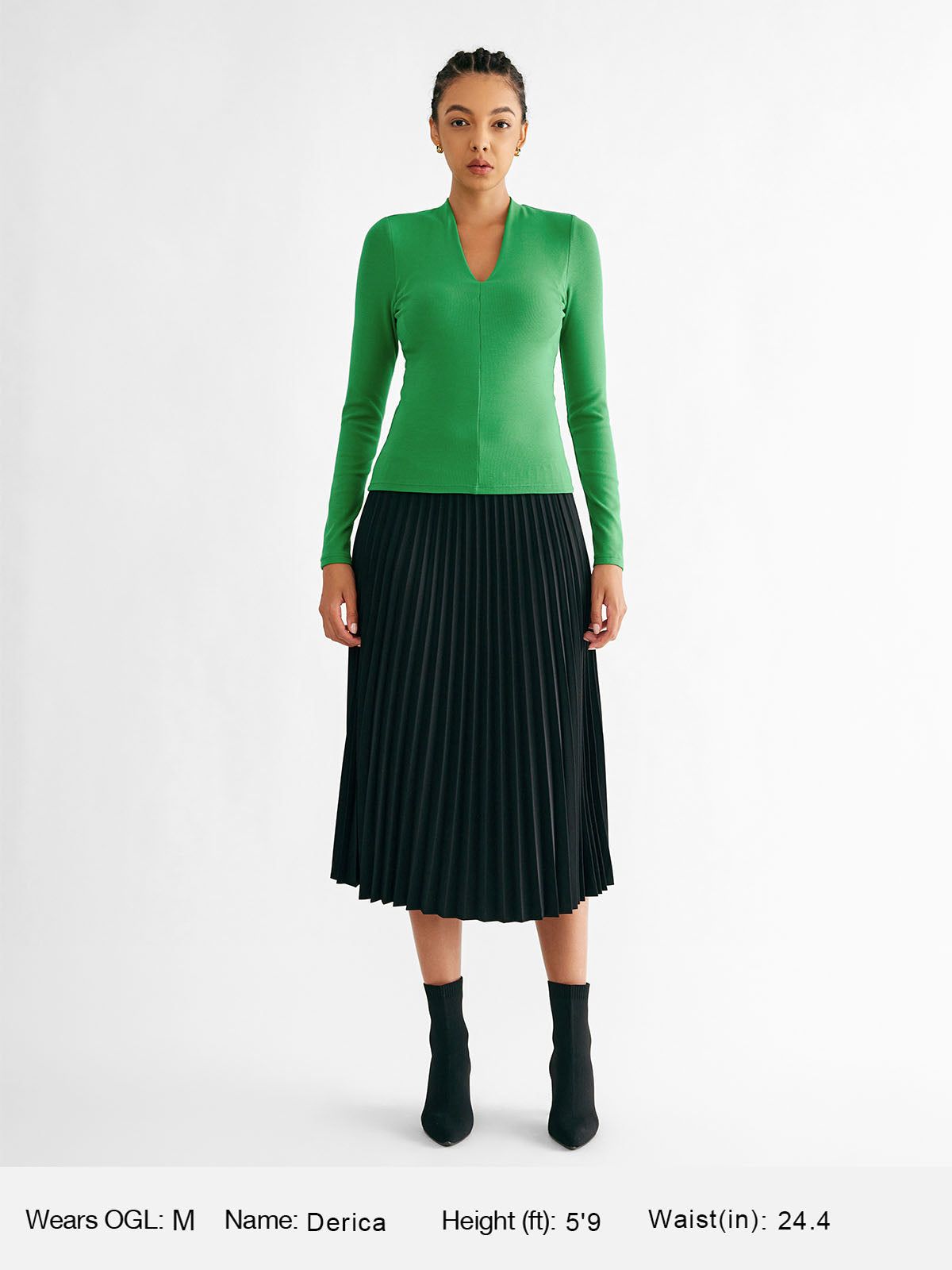 Plantive™ V-Neck Fitted Shirt with Built-In Bra sold by ogl move product image thumbnail 3