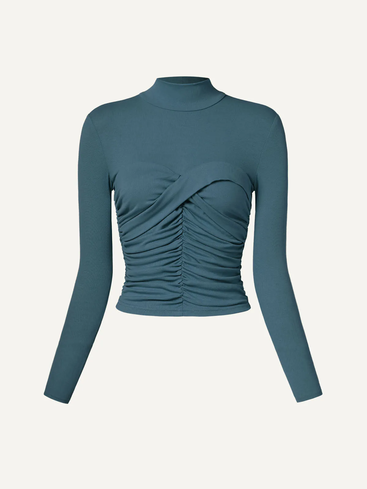 Eco-SkinKiss® Sweetheart Twist Mock Neck Top sold by ogl move product image thumbnail 2