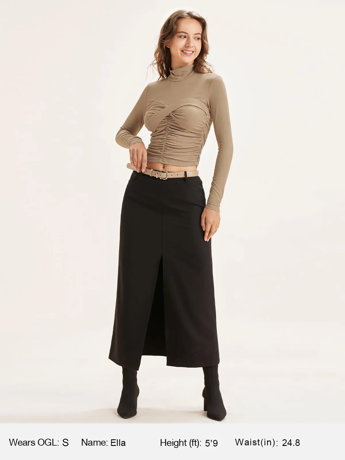 Eco-SkinKiss® Sweetheart Twist Mock Neck Top sold by ogl move product image thumbnail 5