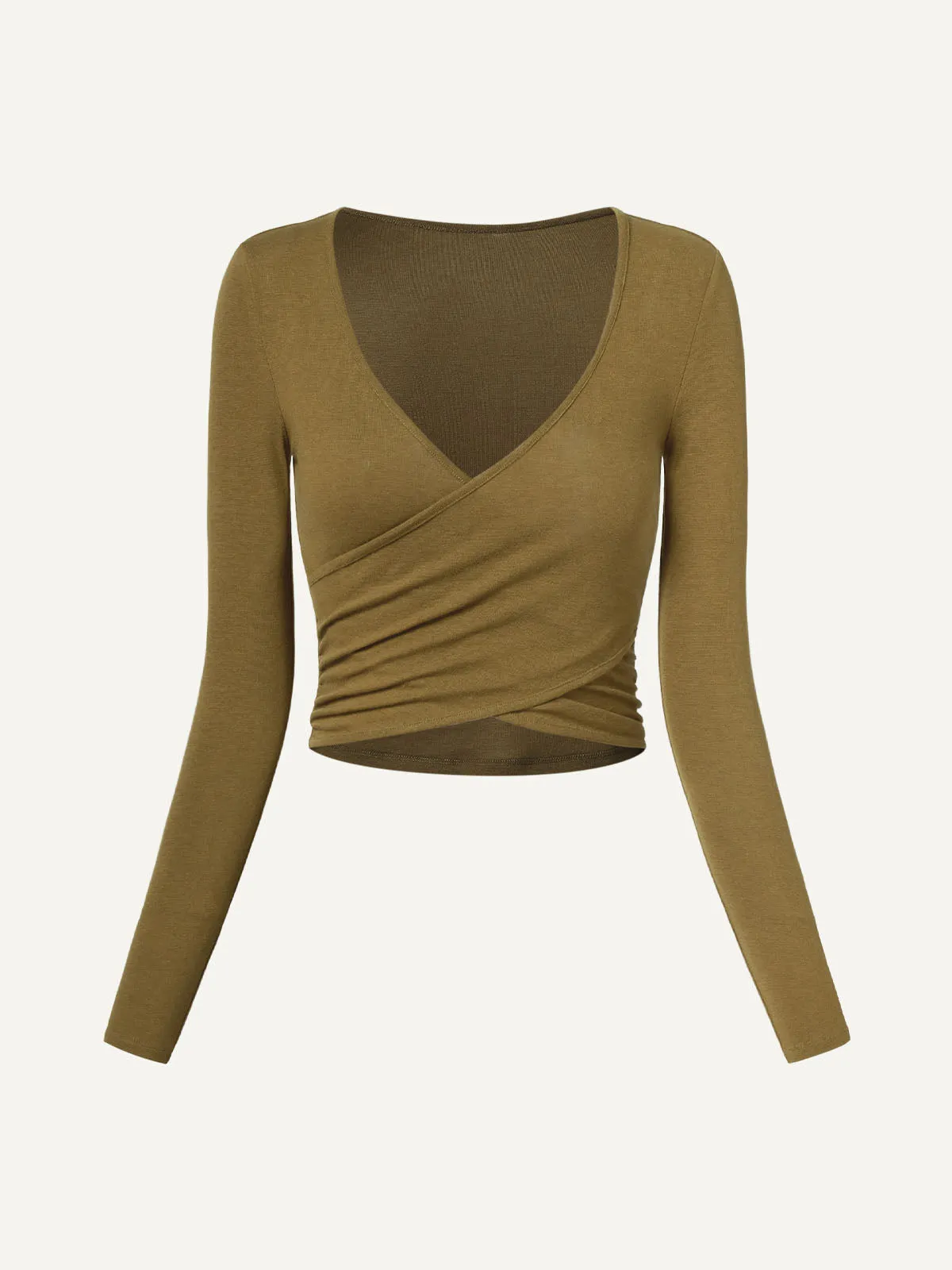 Wool Surplice Long Sleeve Top sold by ogl move product image thumbnail 2