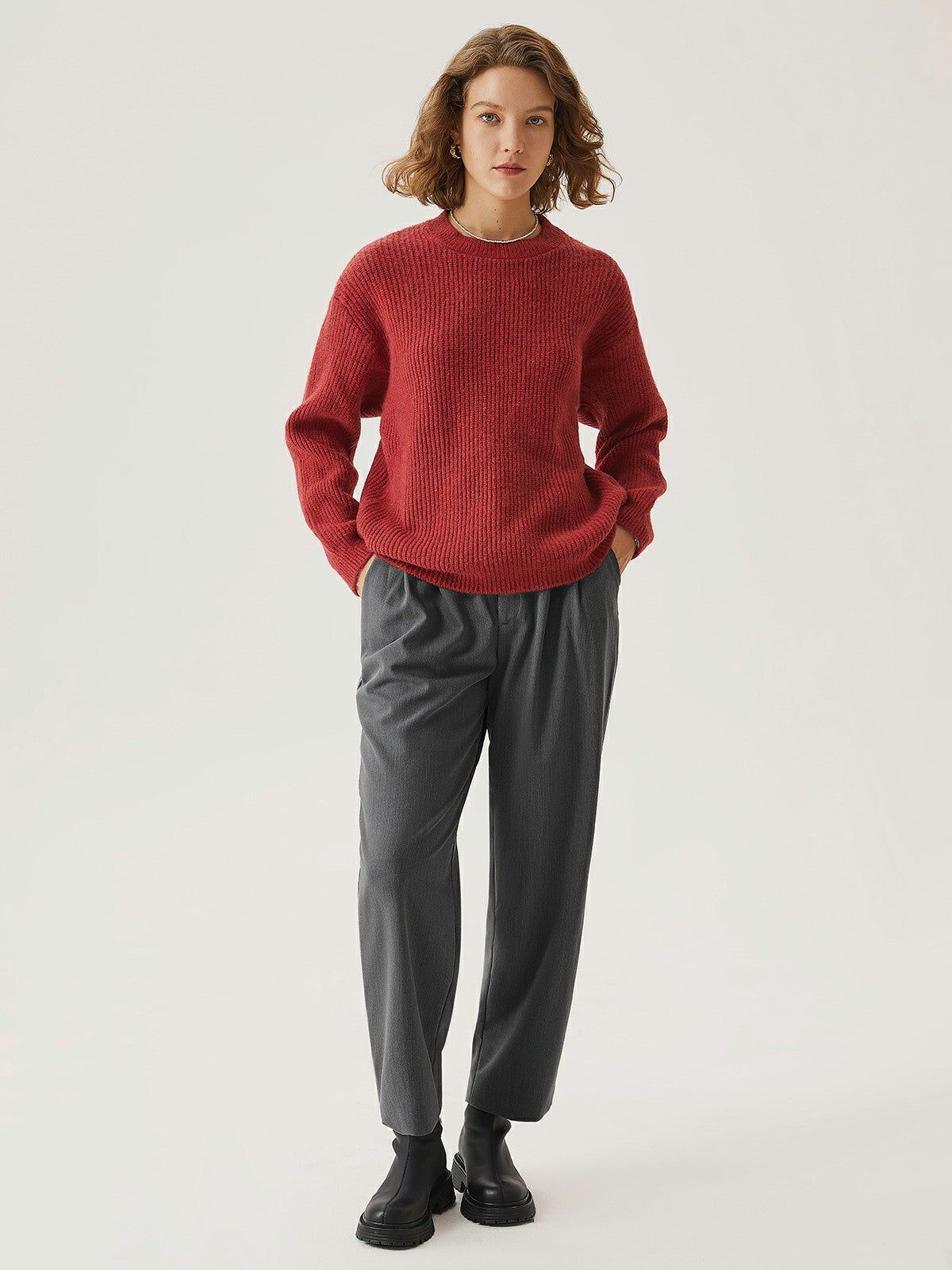 Fine-Knit Drop Shoulder Sweater sold by ogl move product image thumbnail 3