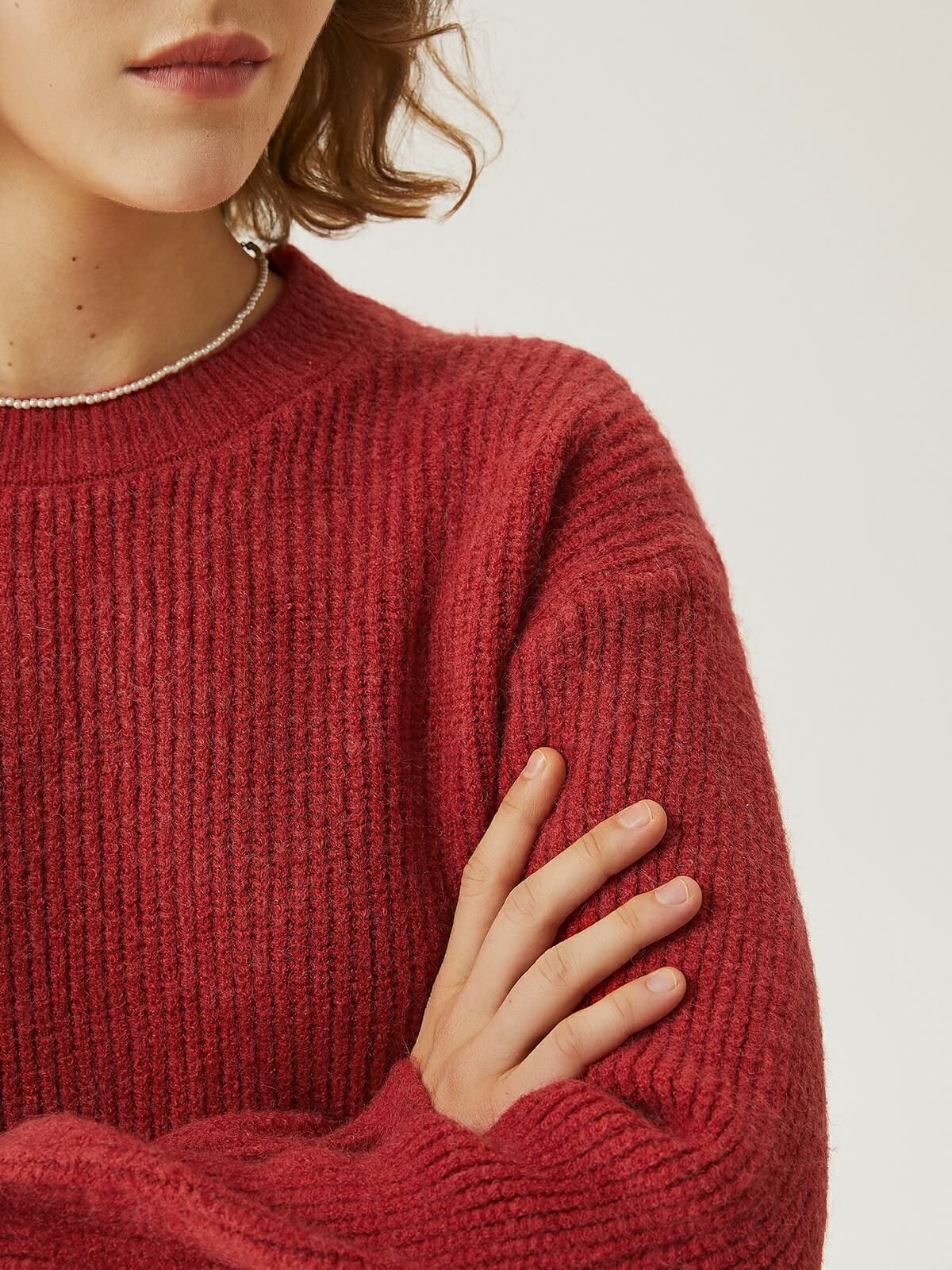 Fine-Knit Drop Shoulder Sweater sold by ogl move product image thumbnail 4