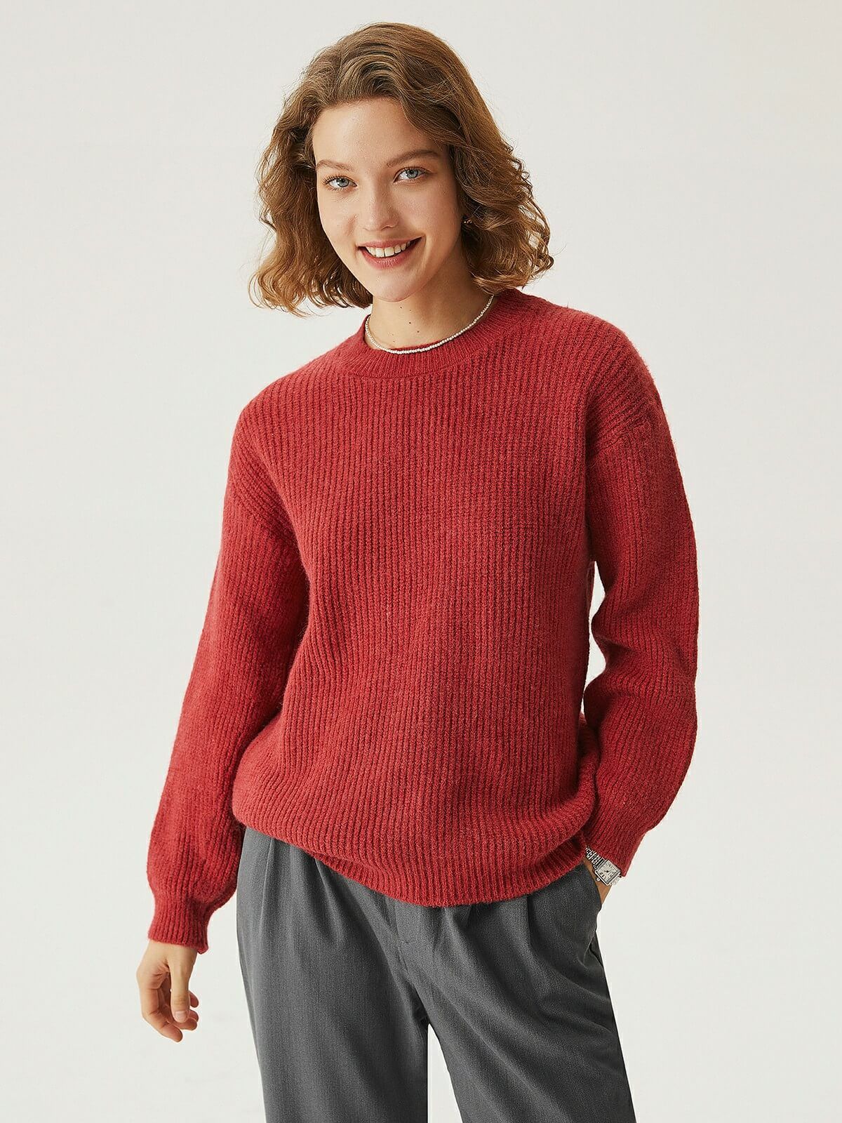 Fine-Knit Drop Shoulder Sweater sold by ogl move product image thumbnail 5