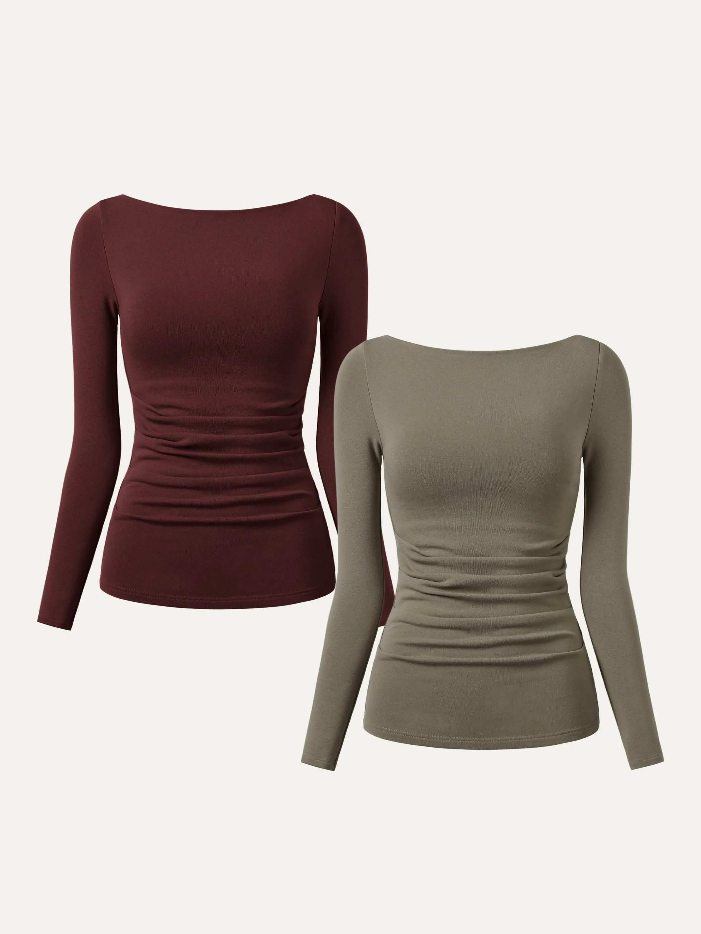 2Pcs Set Boatneck Tucks Brami Top sold by OGLmove product image thumbnail 3