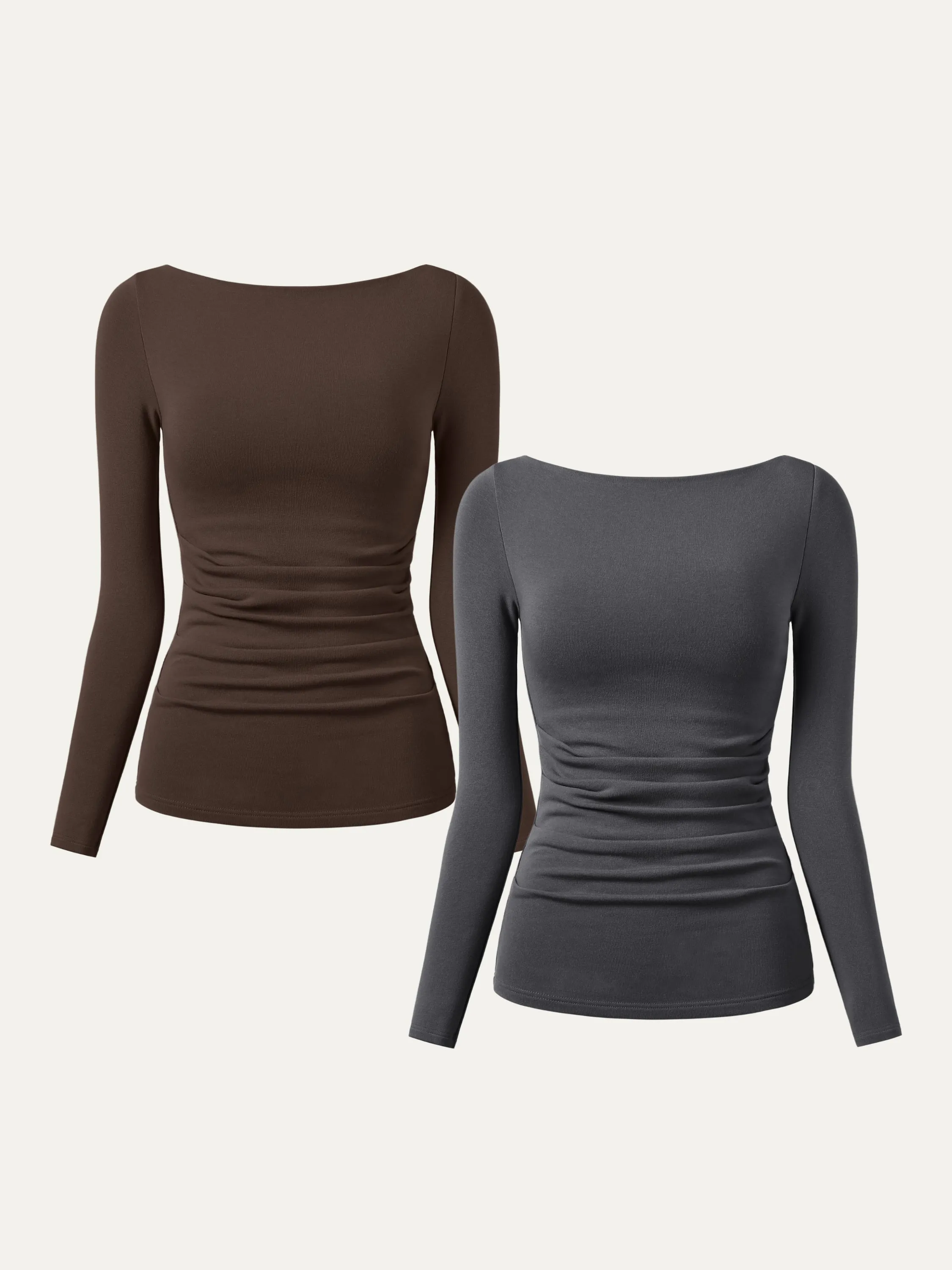 2Pcs Set Boatneck Tucks Brami Top sold by OGLmove product image thumbnail 4