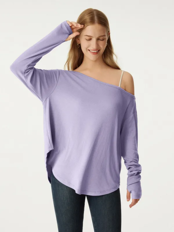 Wool Boatneck Relaxing Top sold by ogl move