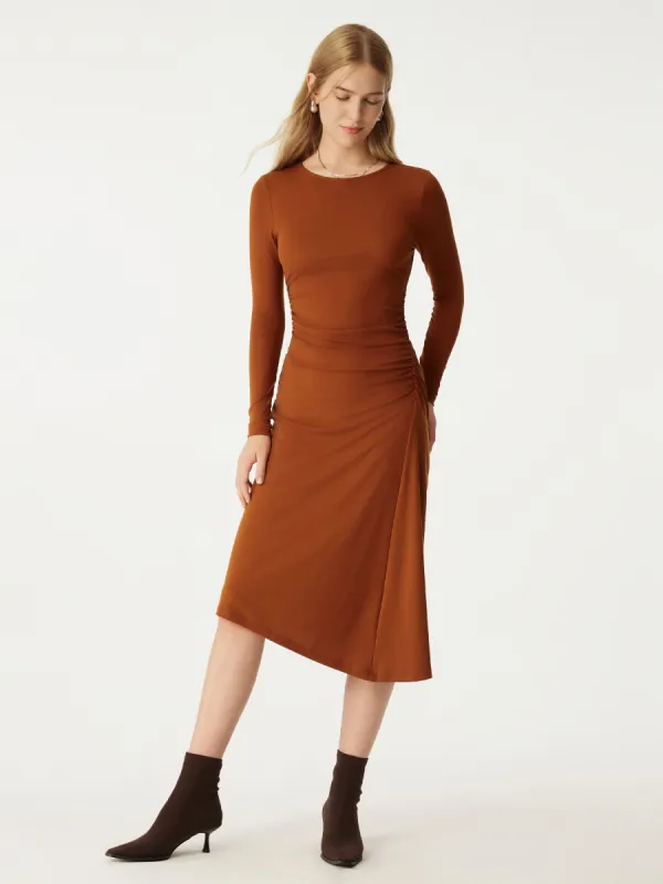 Tencel Asymmetrical Midi Dress sold by ogl move