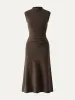 Mockneck Tucks Midi Dress sold by ogl move