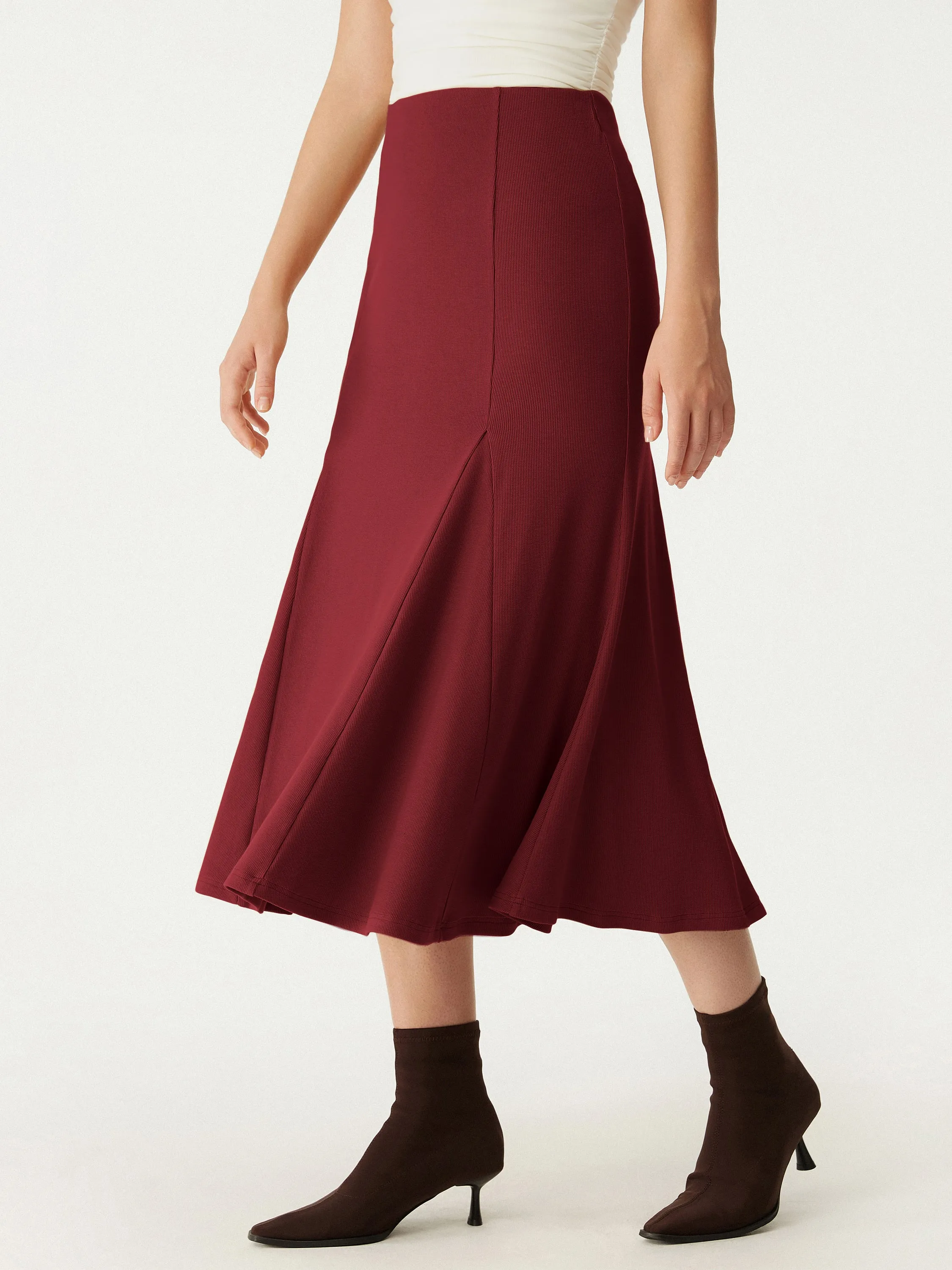 High Waisted Midi Fishtail Skirt sold by ogl move product image thumbnail 4