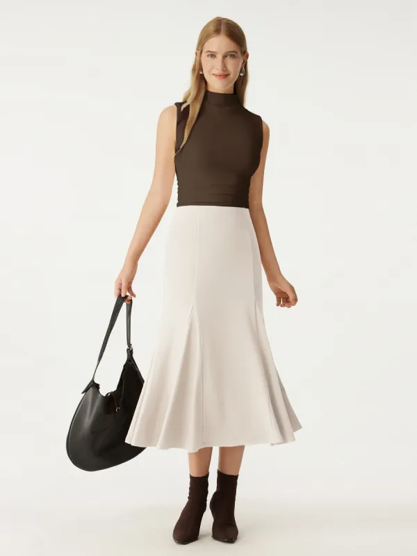 High Waisted Midi Fishtail Skirt sold by ogl move