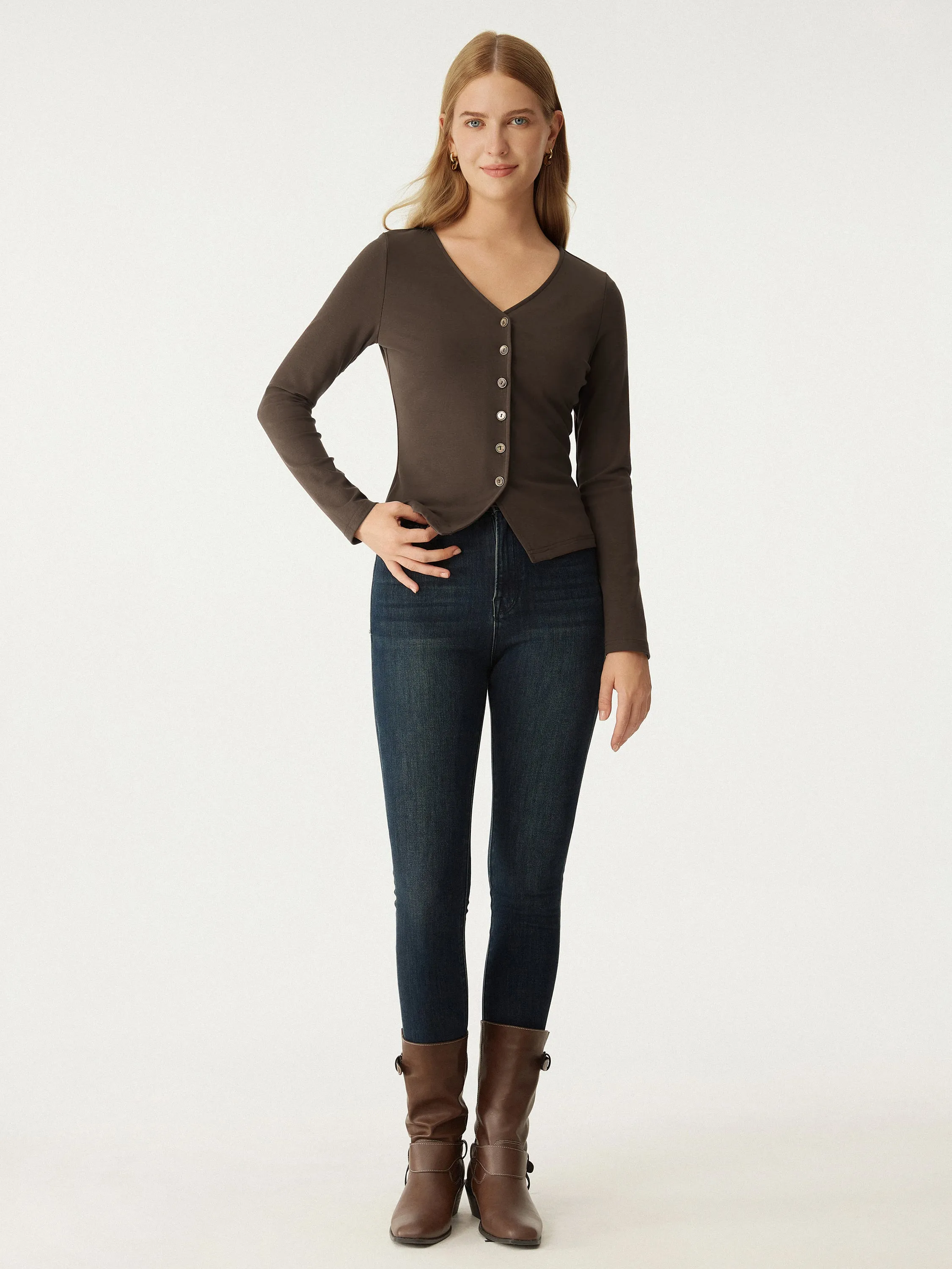 Sabrina Button-Down Top sold by ogl move product image thumbnail 4