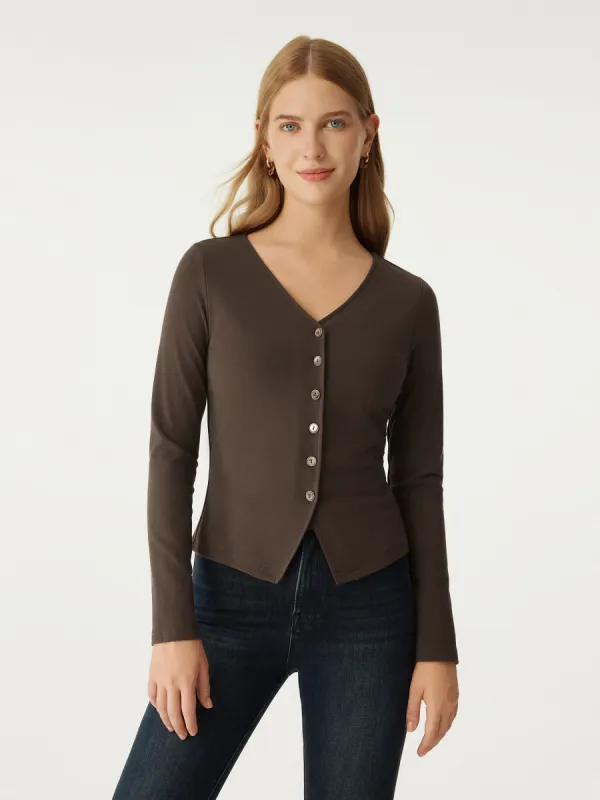 Sabrina Button-Down Top sold by ogl move