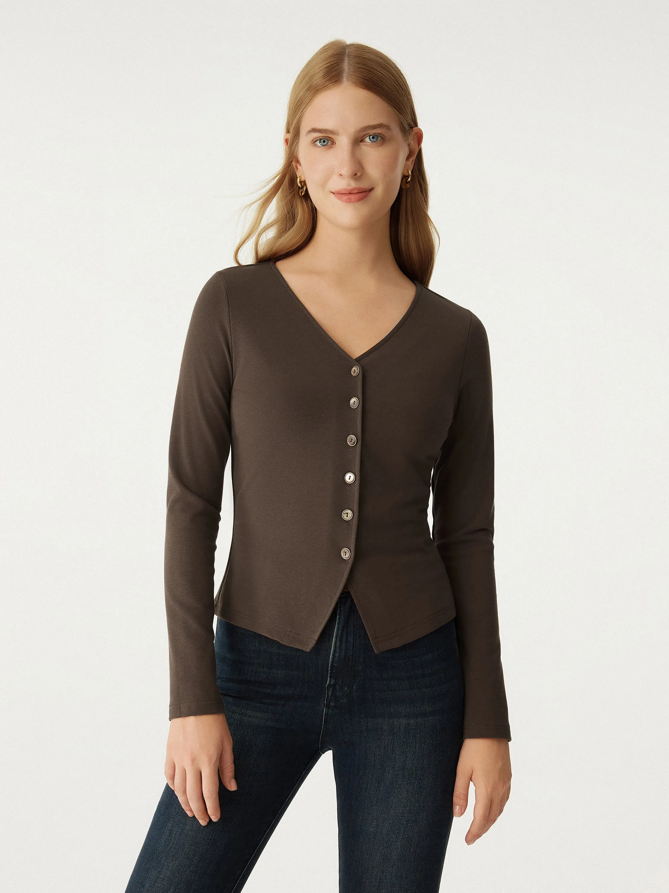 Sabrina Button-Down Top sold by ogl move