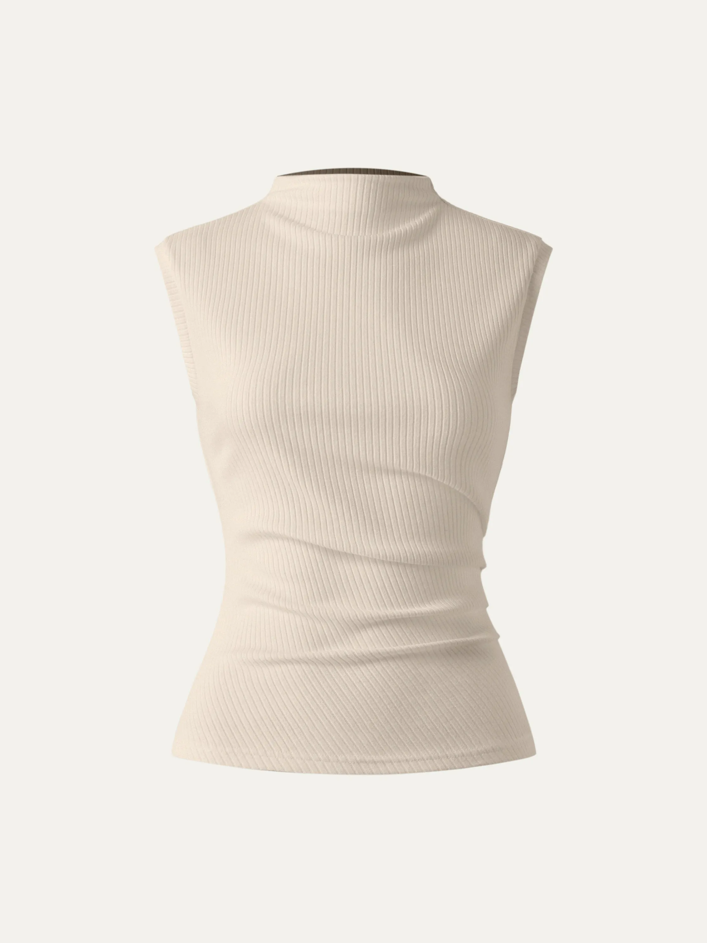 Mockneck Tucks Rib Tank sold by ogl move product image thumbnail 4