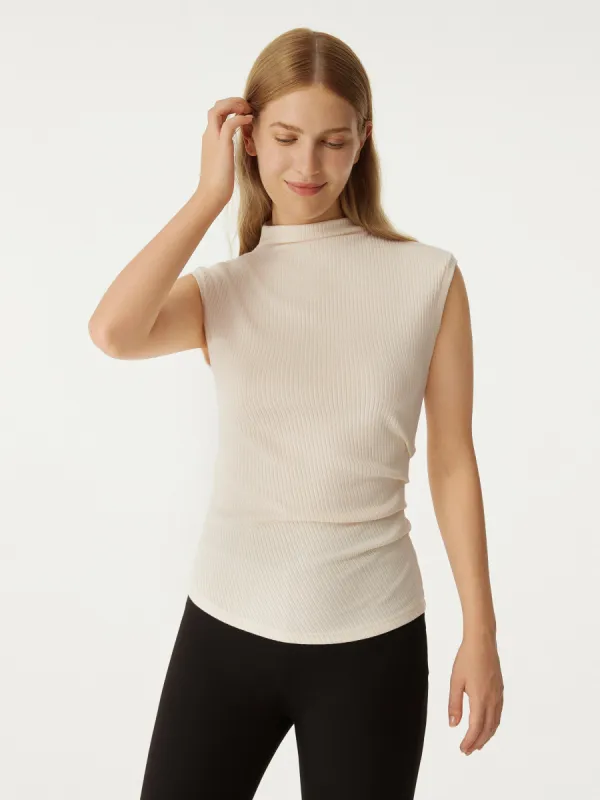 Mockneck Tucks Rib Tank sold by ogl move