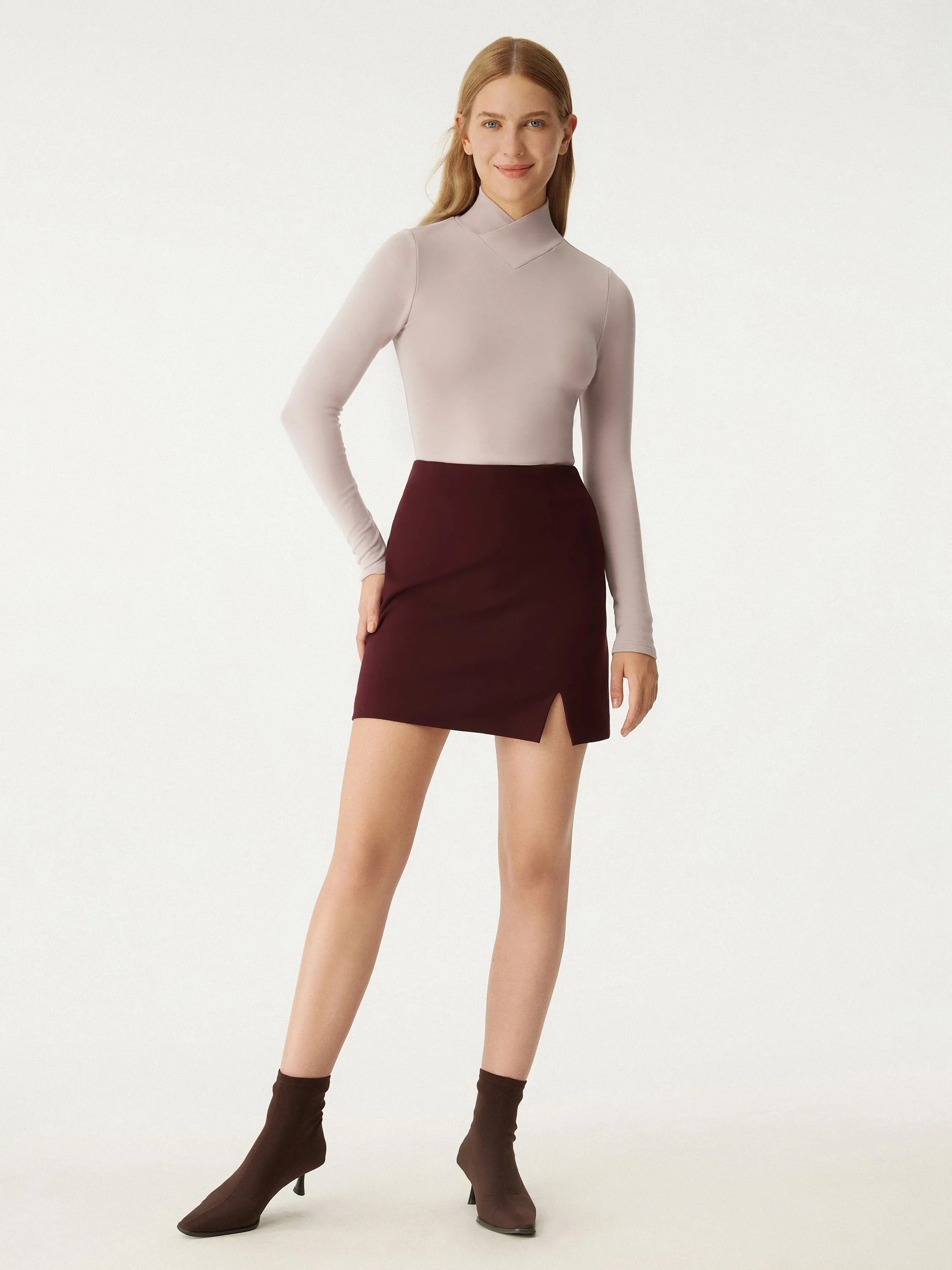 Crossover High Neck Long Sleeve Top sold by ogl move product image thumbnail 4