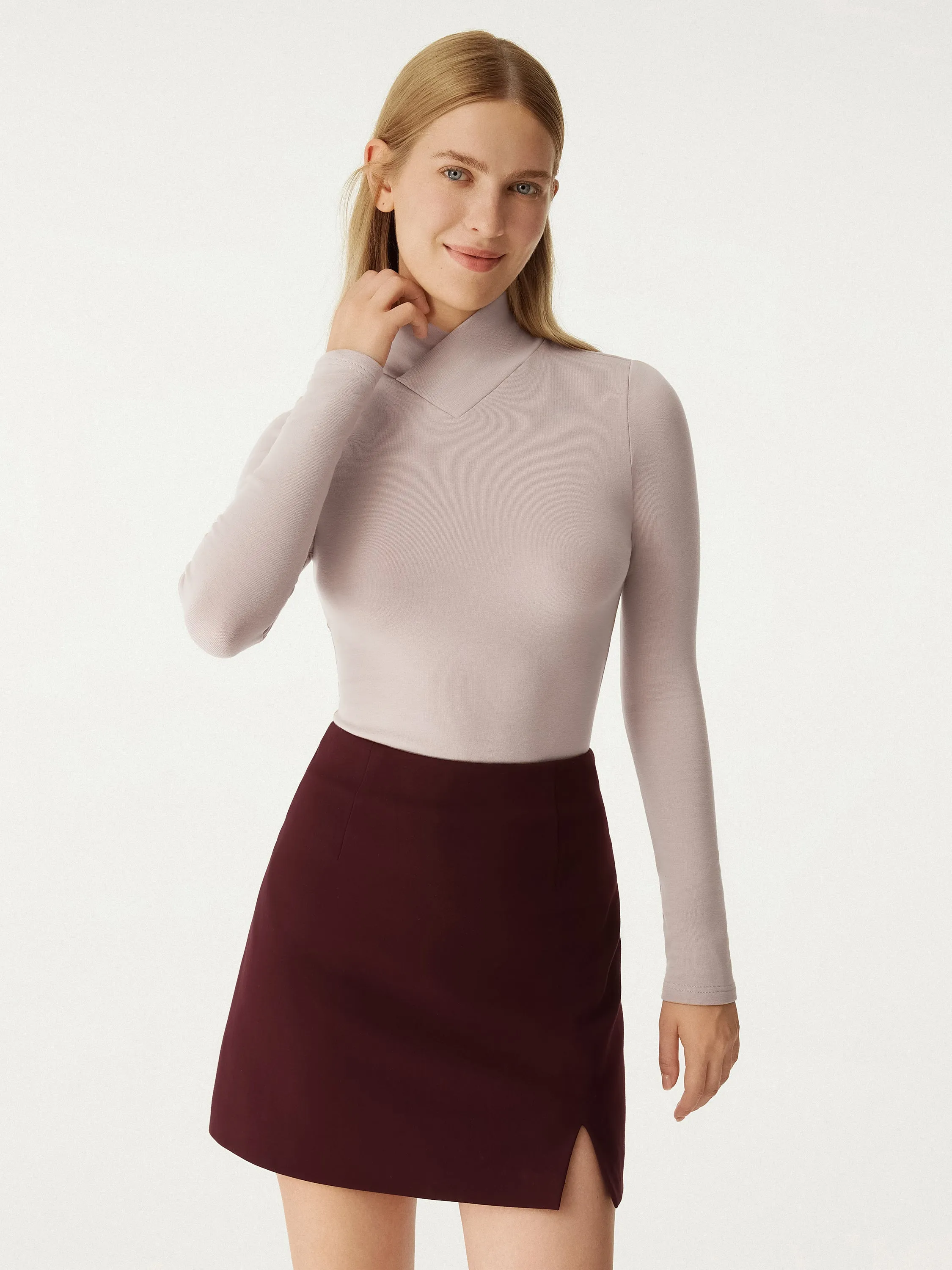 Crossover High Neck Long Sleeve Top sold by ogl move product image thumbnail 5