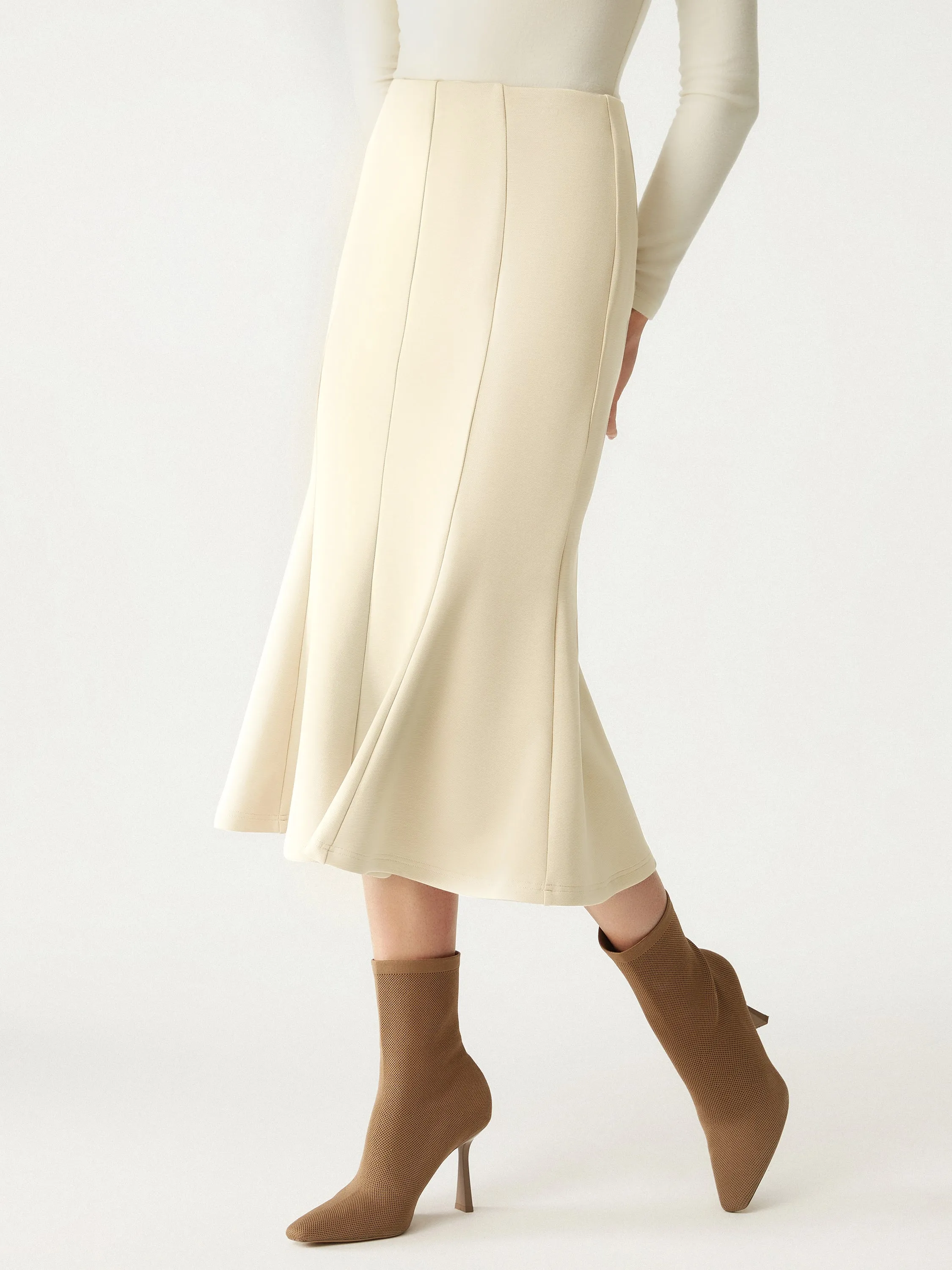 High Waisted Midi Fishtail Skirt sold by ogl move product image thumbnail 5