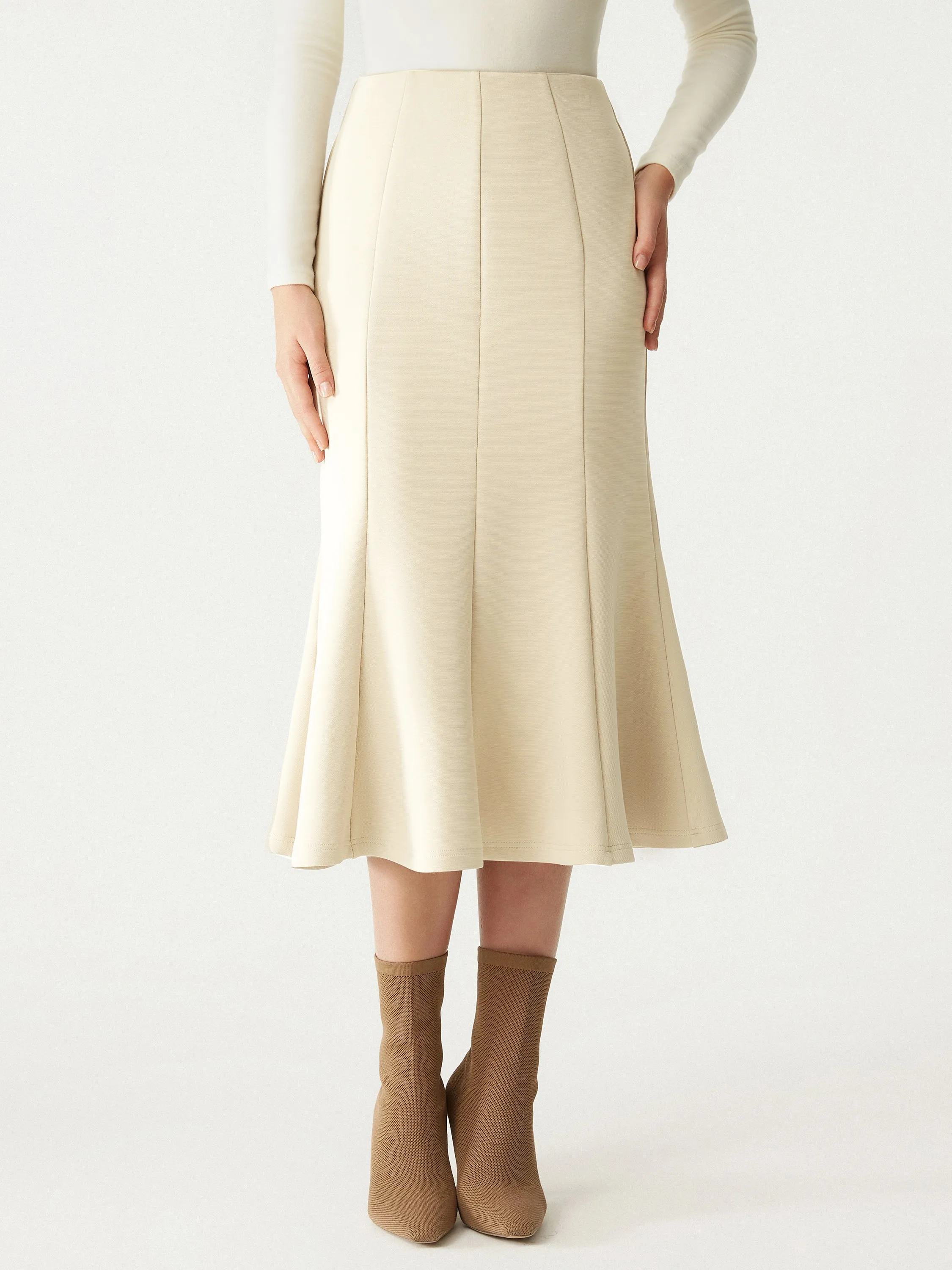High Waisted Midi Fishtail Skirt sold by ogl move product image thumbnail 2
