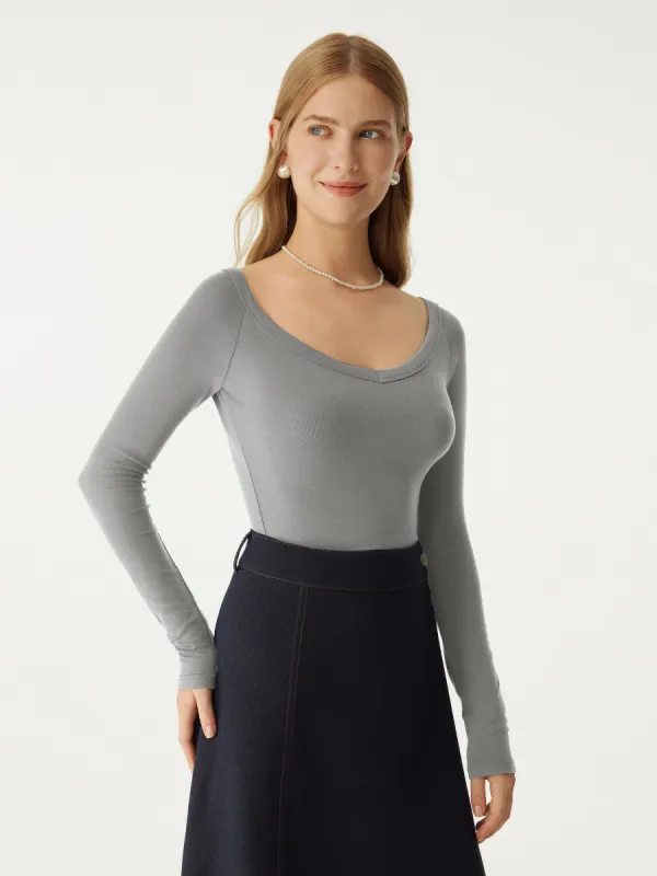 Eco-MiyaMoon® V-neck Base Layer Top sold by ogl move