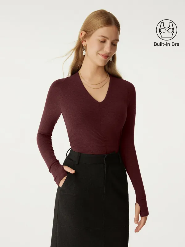 Eco-Mousse®2.0 Thermal V-Neck Ruched Brami Top sold by ogl move