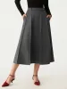 High Waisted Paneled Flare Hem Midi Skirt sold by ogl move