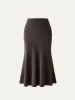 High Waisted Fishtail Midi Skirt sold by ogl move