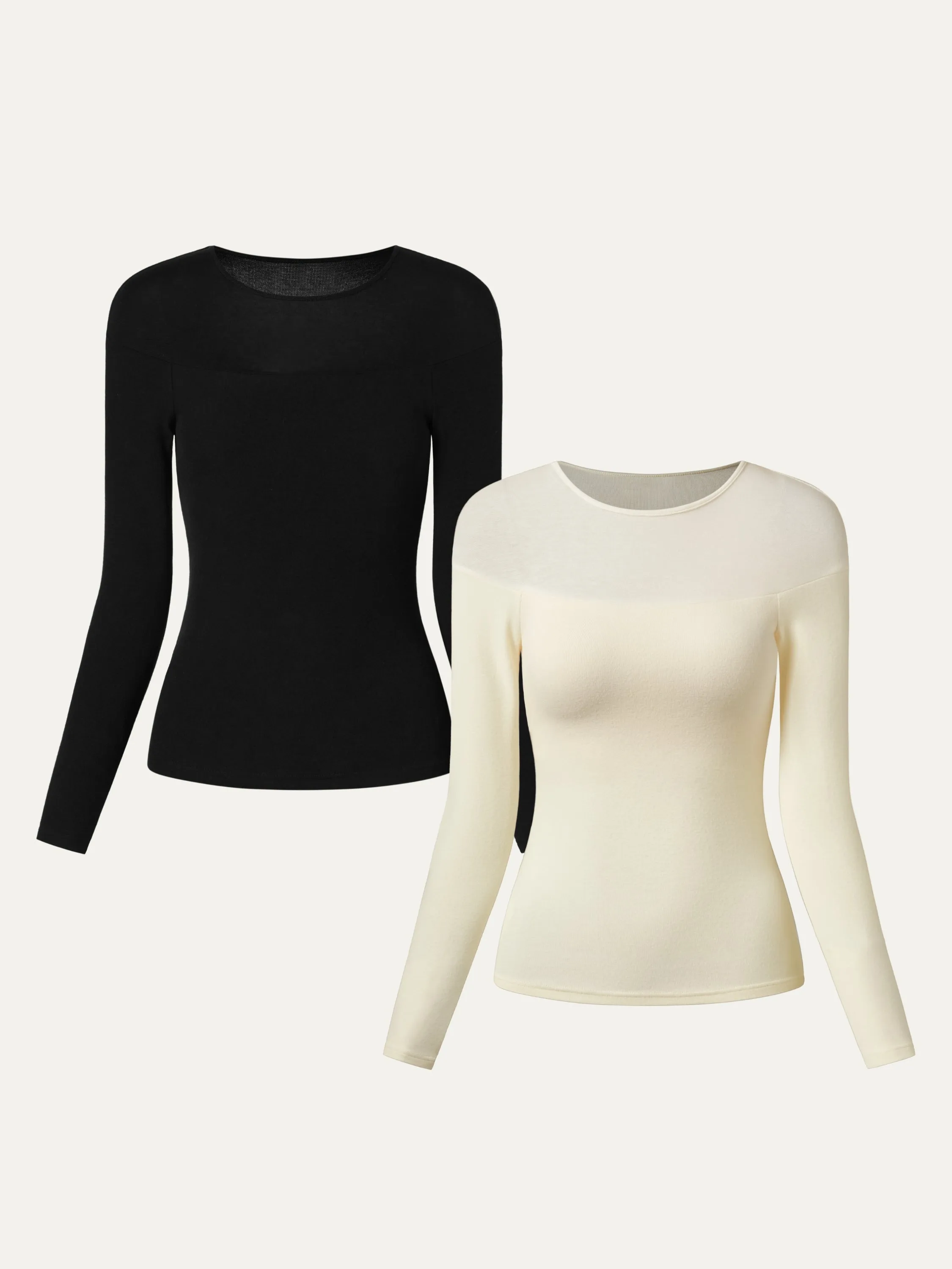 2Pcs Set Wool Sheer Shoulder Brami Top sold by ogl move product image thumbnail 4