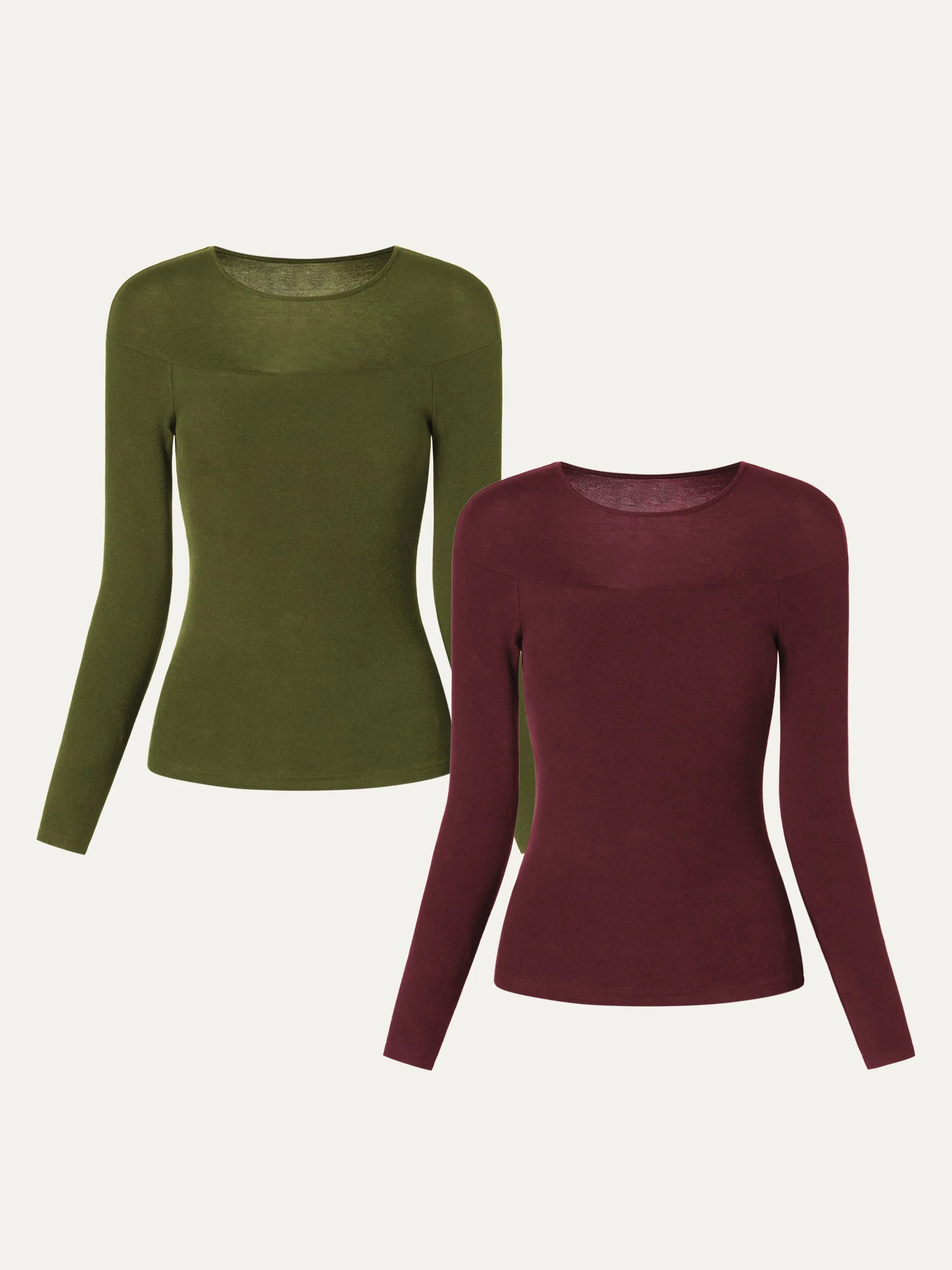 2Pcs Set Wool Sheer Shoulder Brami Top sold by ogl move product image thumbnail 5