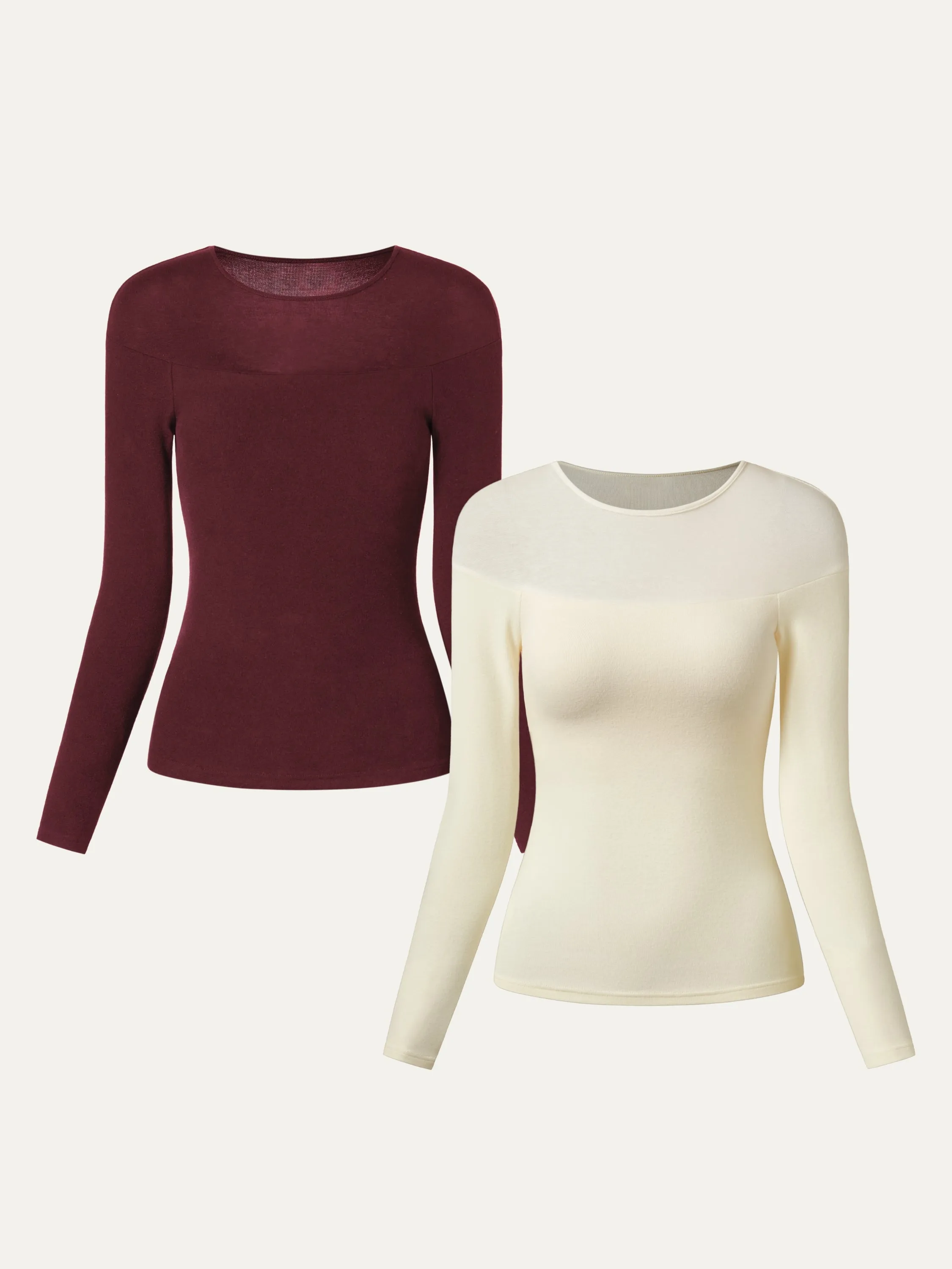 2Pcs Set Wool Sheer Shoulder Brami Top sold by ogl move product image thumbnail 2