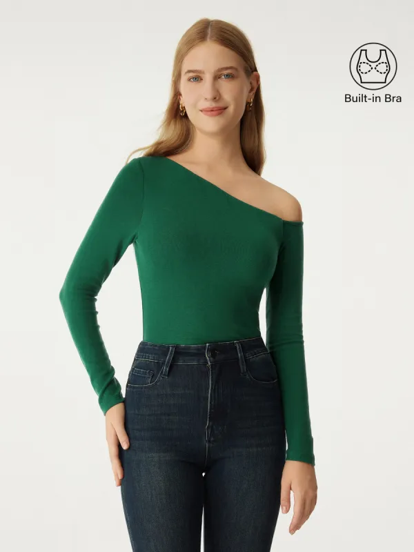 Slanted Shoulder Brami Top sold by ogl move