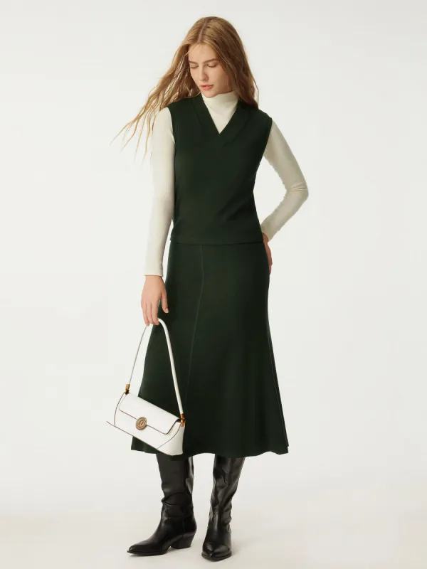 Brushed Inside A-Line Midi Skirt sold by ogl move