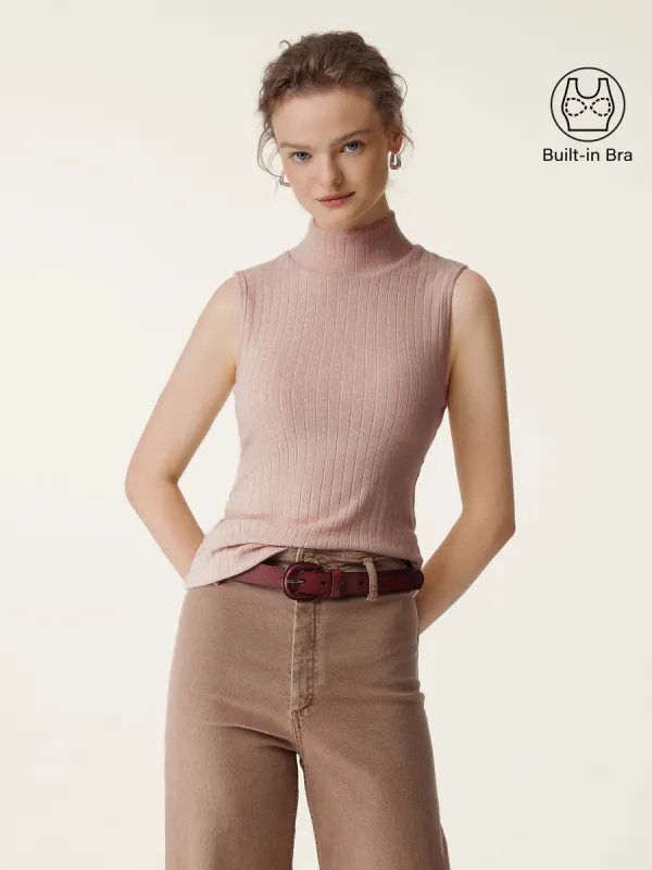 Wide Rib Mockneck Brami Tank sold by ogl move