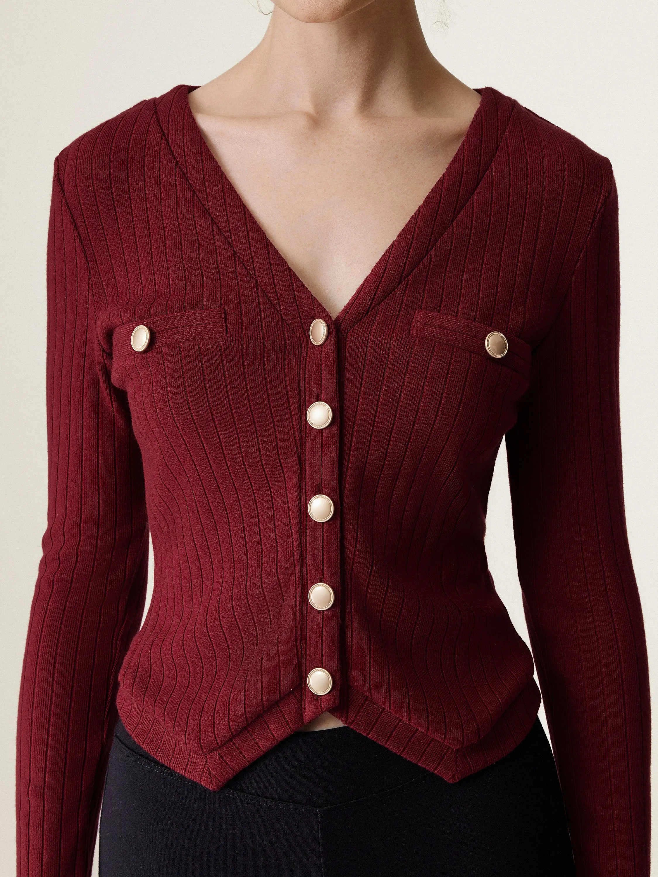 Button-Down Slim Cardigan sold by ogl move product image thumbnail 3