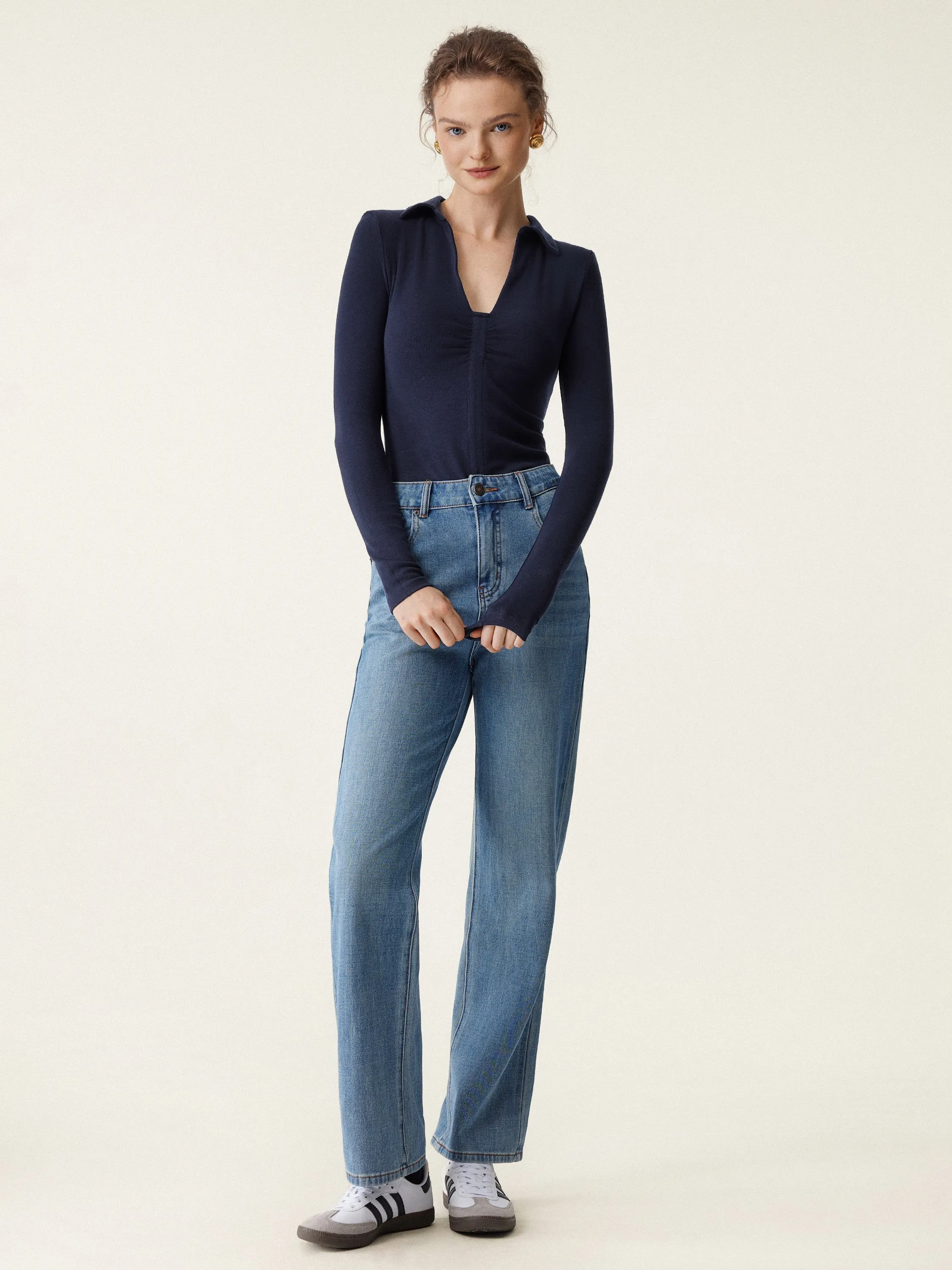 Gathered V-Neck Brami Top sold by ogl move product image thumbnail 3