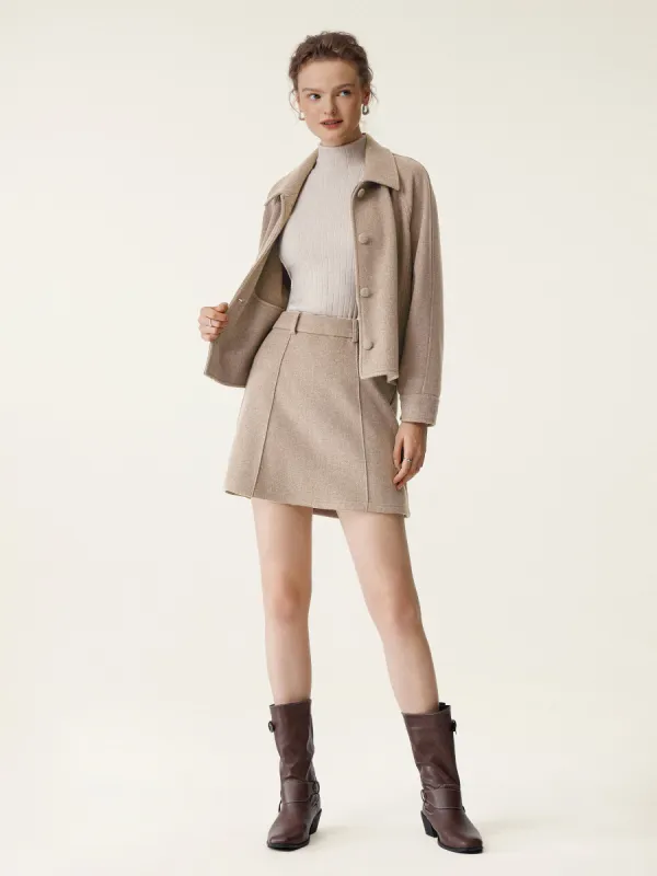 2Pcs Set Cropped Jacket & A Line Mini Skirt sold by ogl move