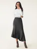High Waisted Asymmetrical Hem Midi Fishtail Skirt sold by ogl move