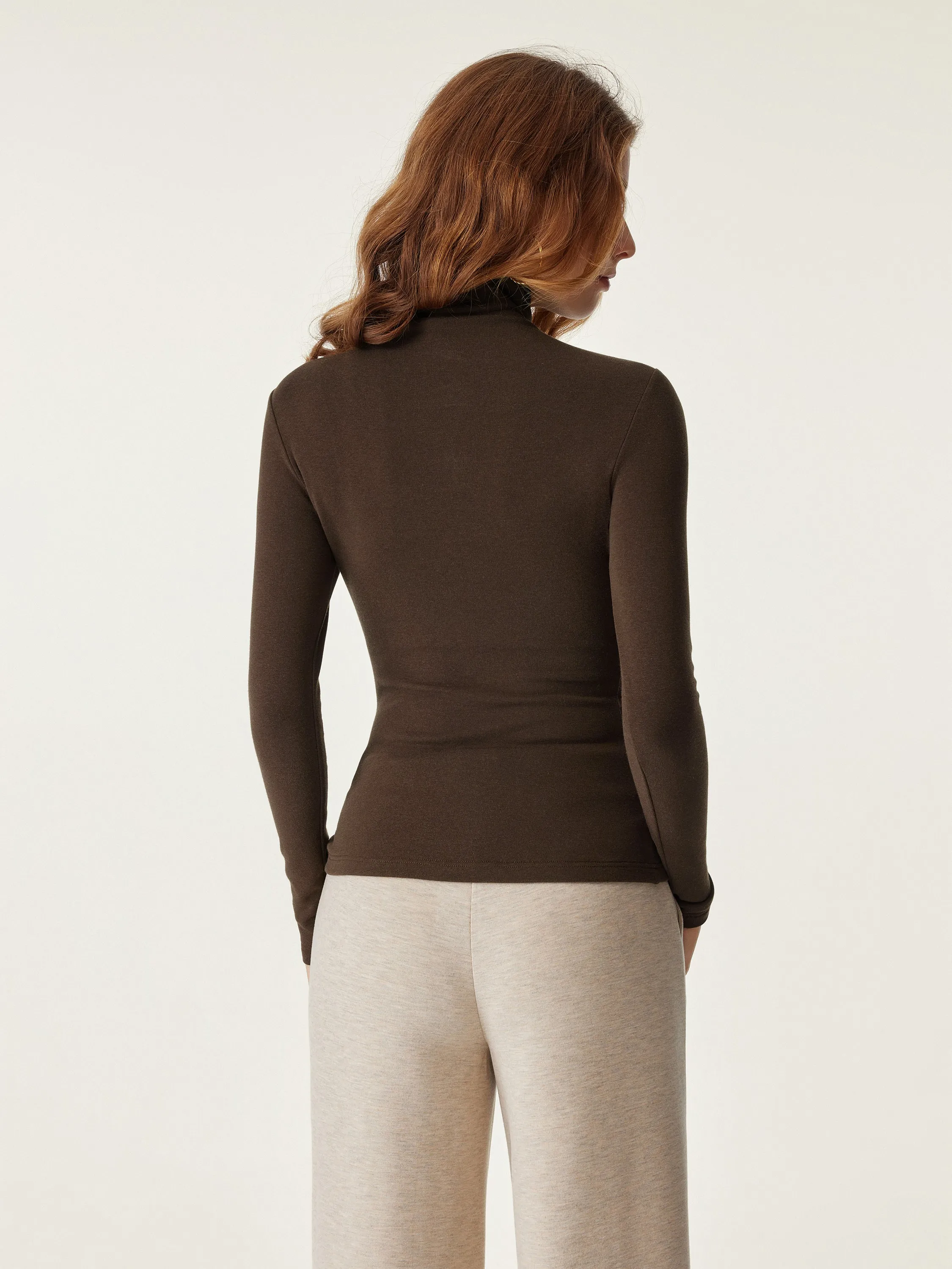 Pin-Tuck Mockneck Thermal Top sold by ogl move product image thumbnail 4