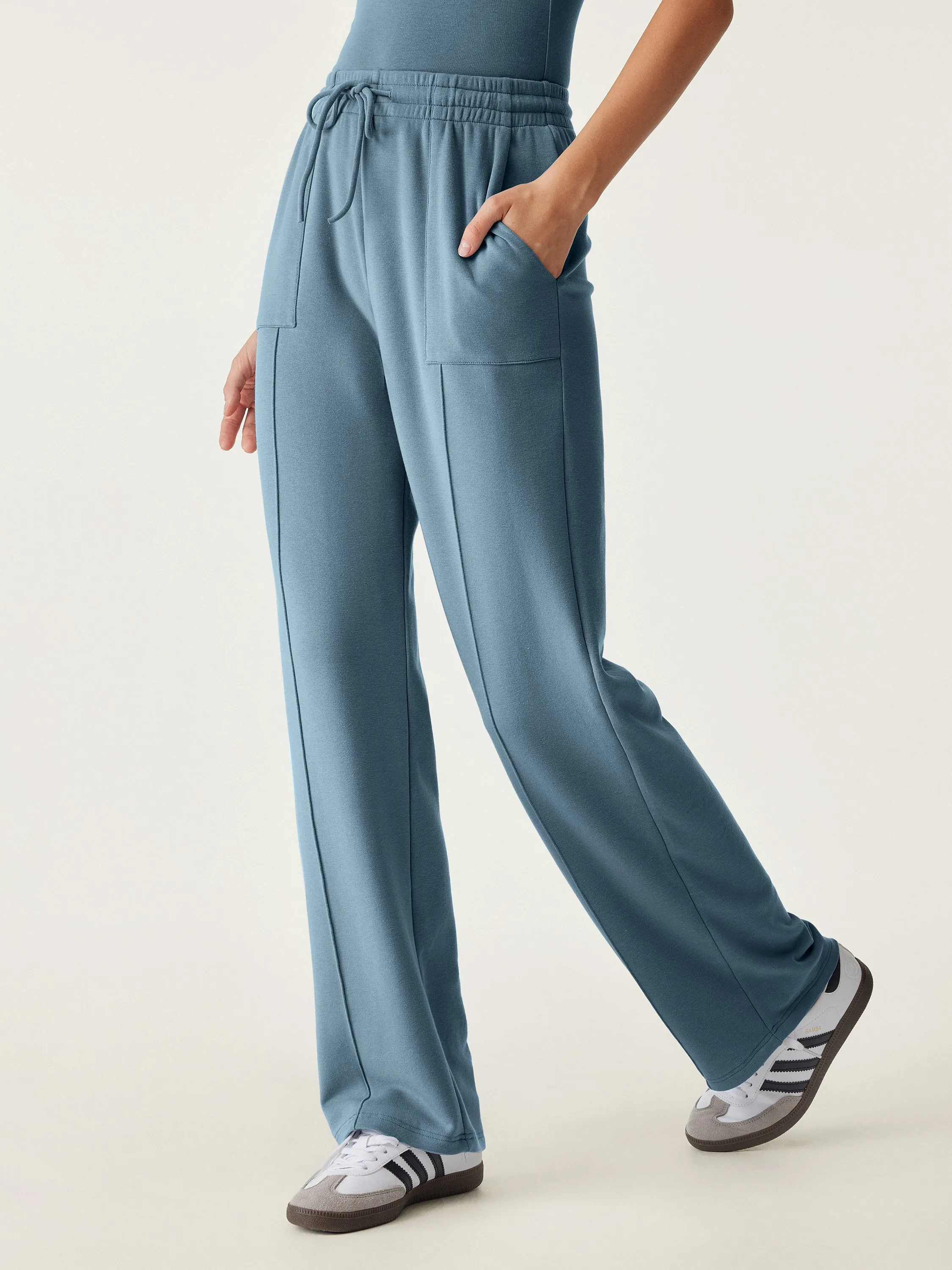 High Waisted Patch Pocket Drawstring Pant sold by ogl move