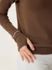 Mockneck Relaxed Pipping Brami Top sold by ogl move