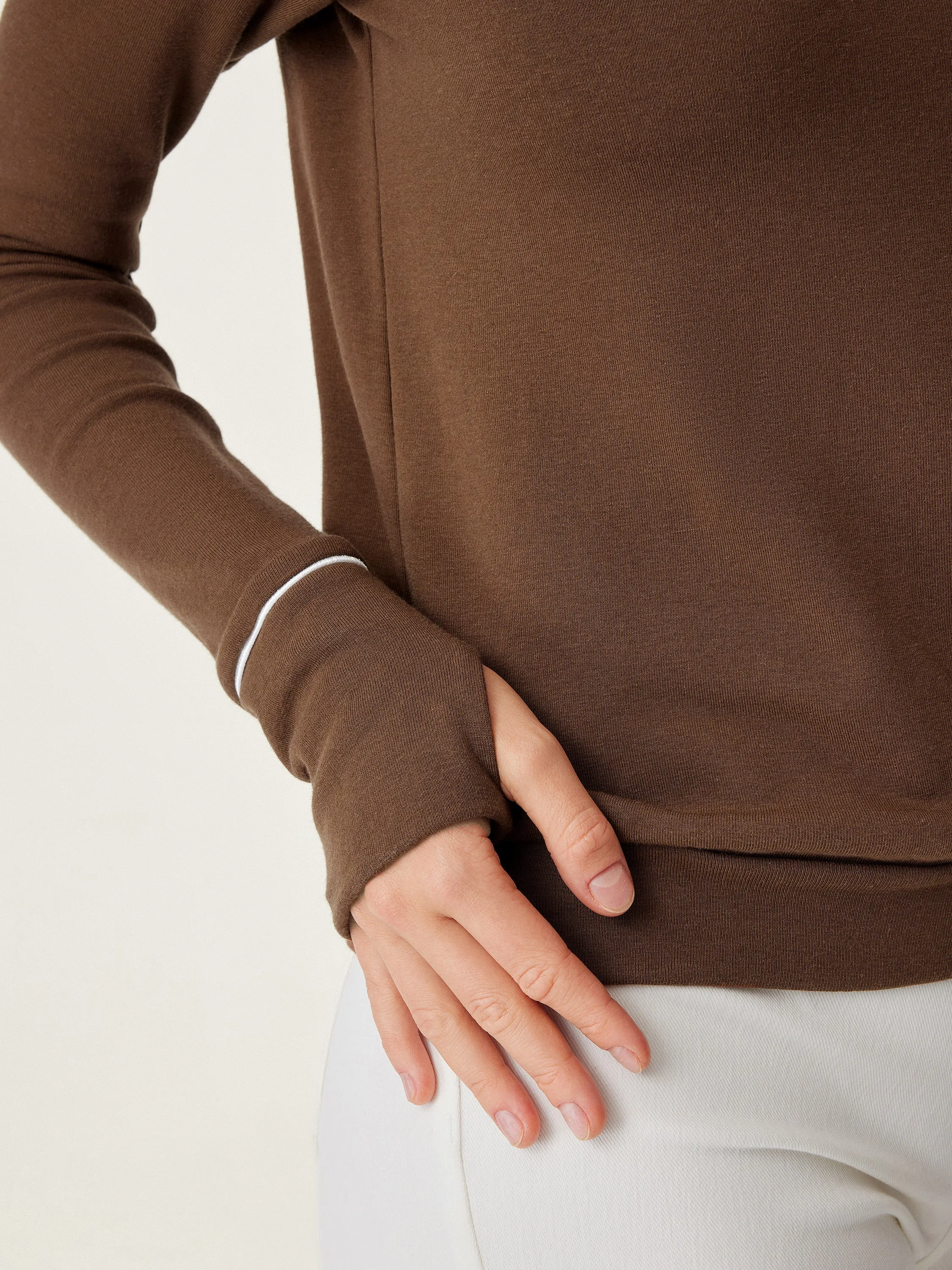 Mockneck Relaxed Pipping Brami Top sold by ogl move product image thumbnail 2