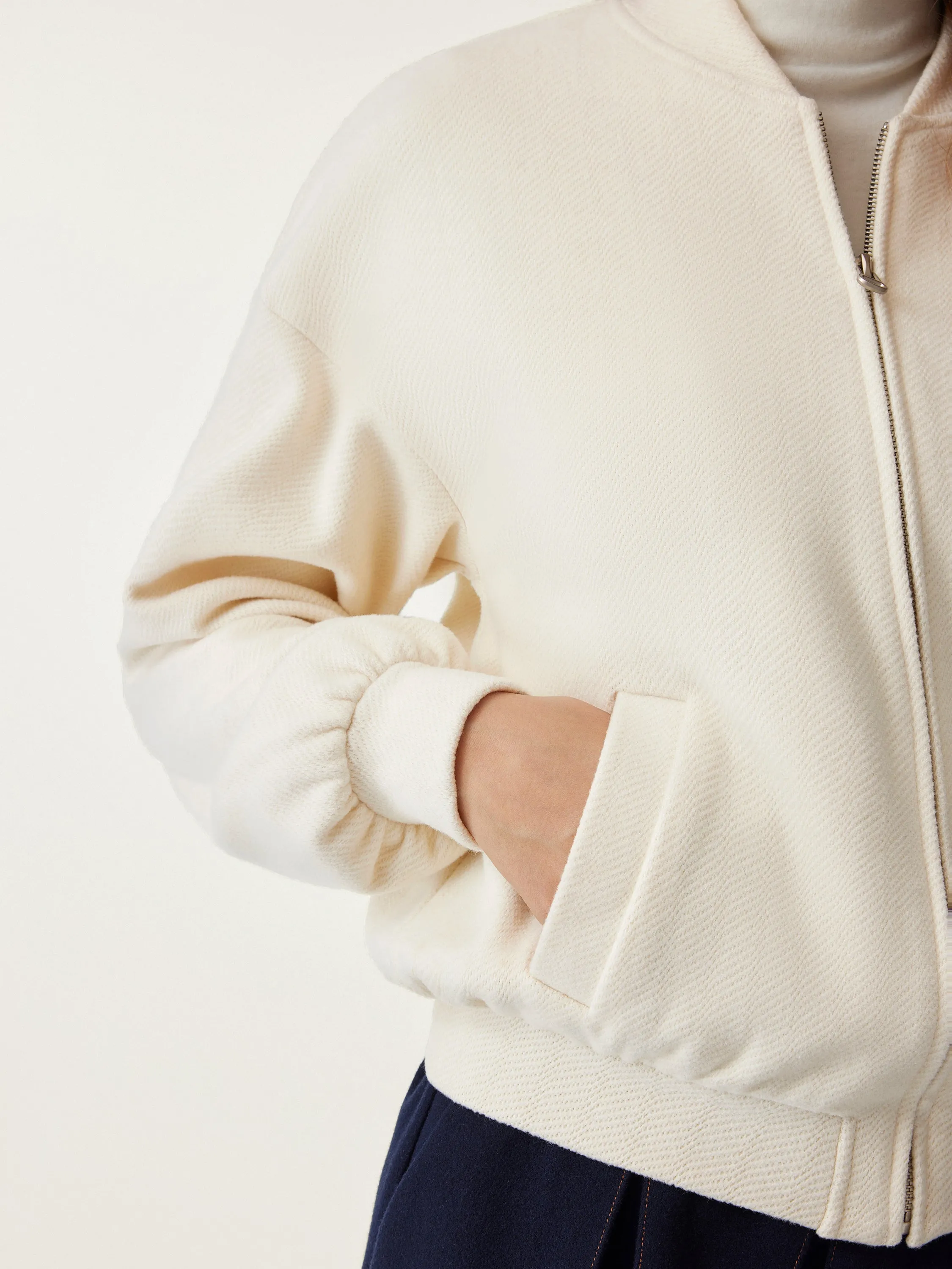 Subtle Texture Bomber Jacket sold by ogl move product image thumbnail 5
