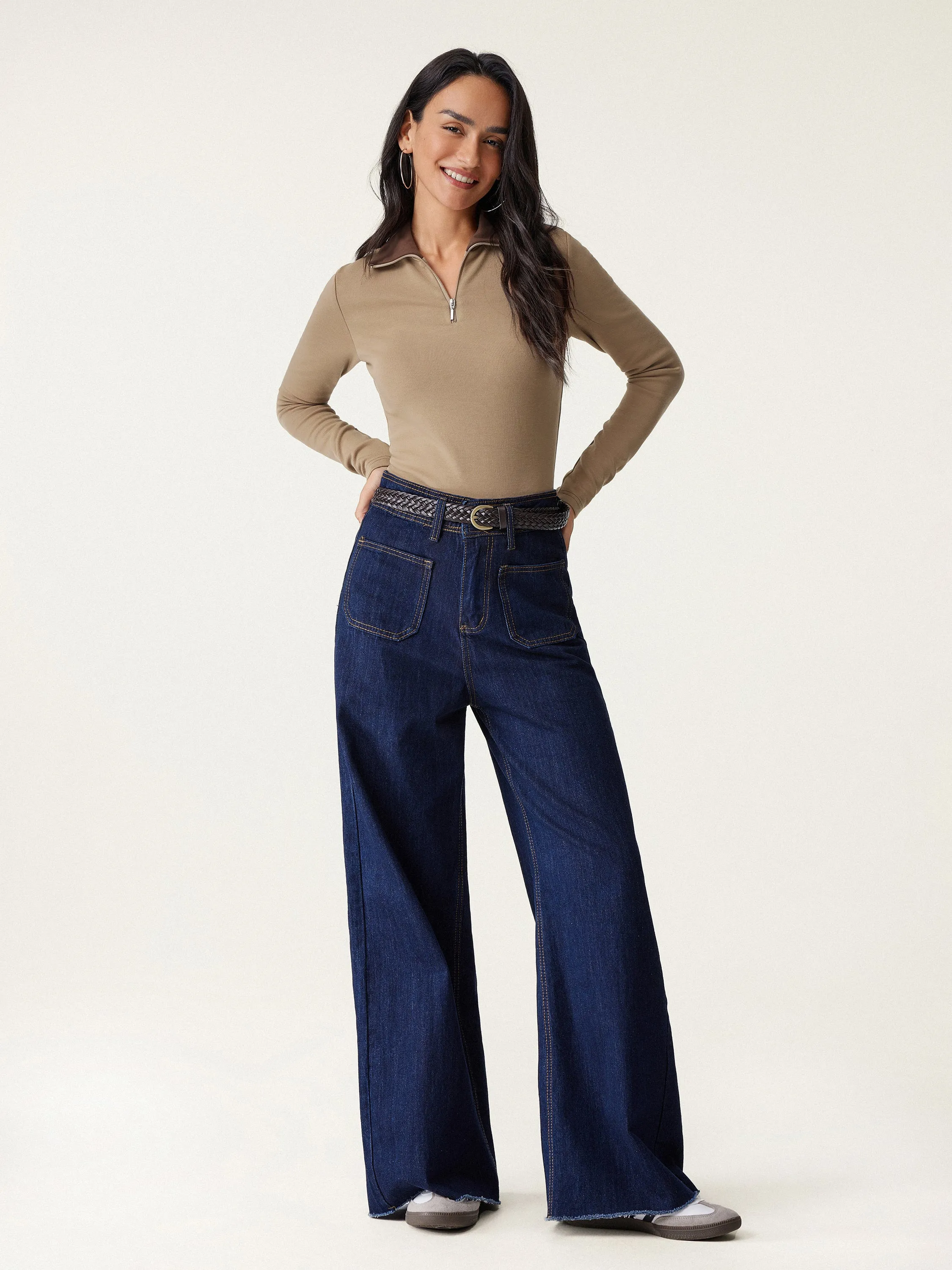 Half-Zip Mockneck Brami Top sold by ogl move product image thumbnail 3