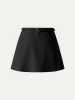 2Pcs Set Mock Neck Crop Top & Belted Pleat Mini Skirt With Shorts sold by ogl move