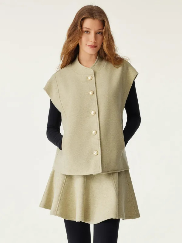 High Collar Sleeveless Loose Jacket sold by ogl move